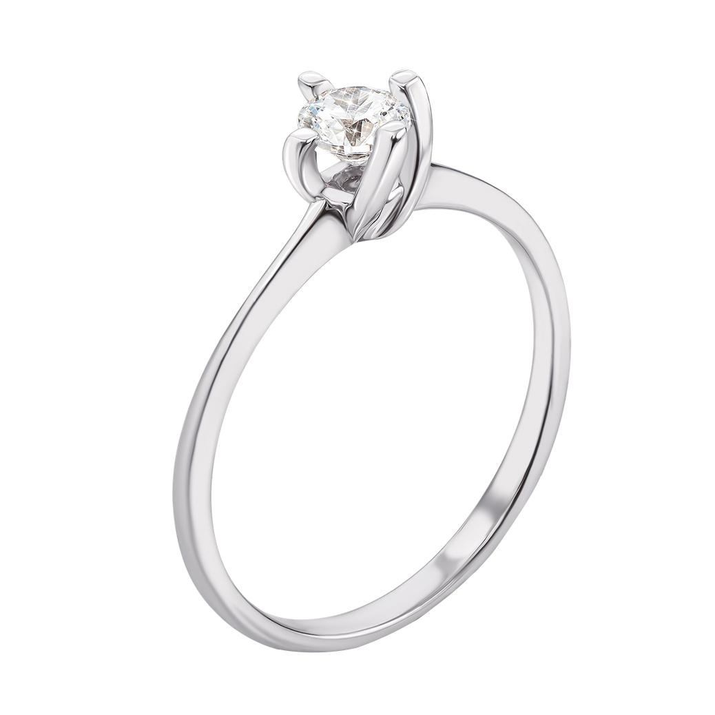 

Помолвочное кольцо из белого золота с фианитом S Zirconia 000126399 18 размера