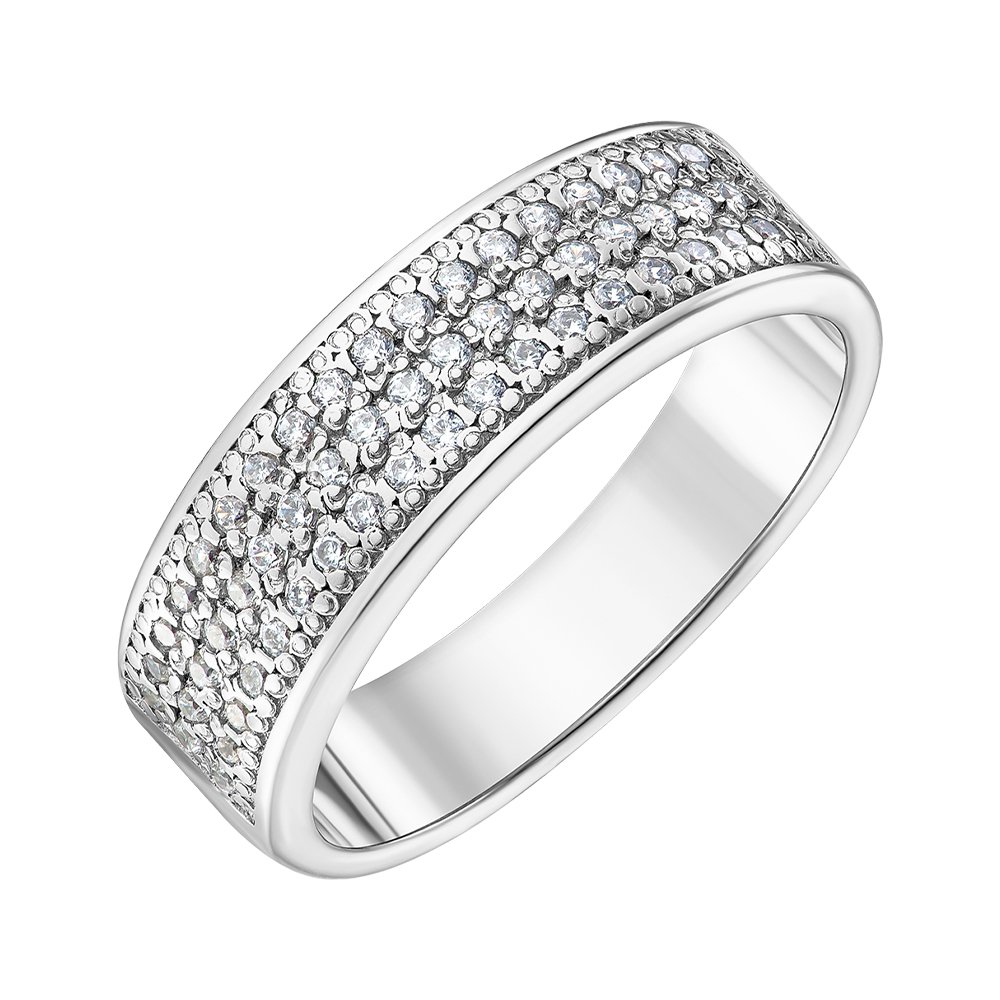 

Серебряное кольцо с фианитами 000149296 17.5 размера