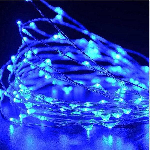 

Светодиодная гирлянда нить Капли росы на 200 Led (15м) электрическая синяя
