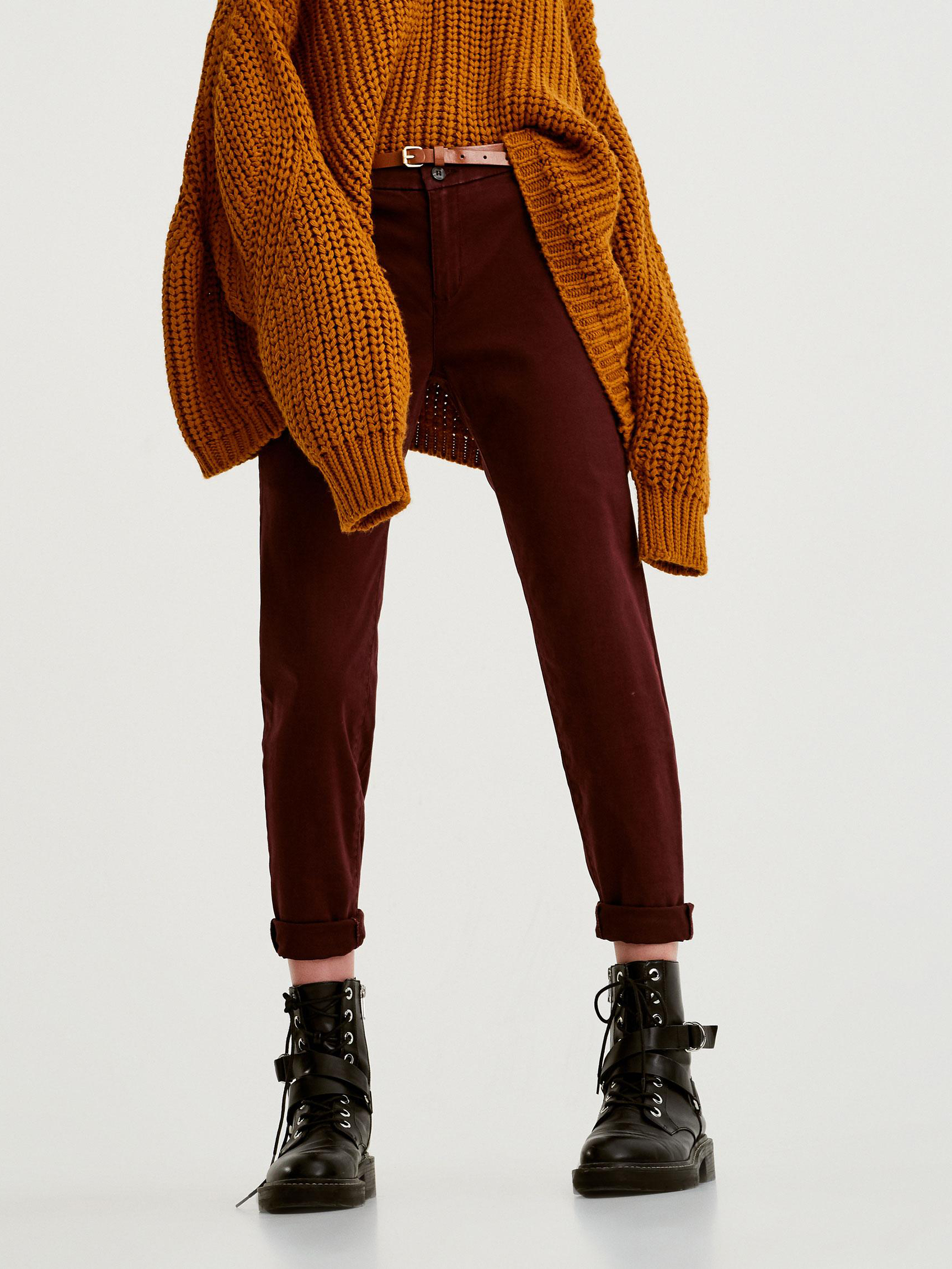 

Брюки Pull & Bear XAZ203153LBHE  Бордовые, Брюки Pull & Bear XAZ203153LBHE 32 Бордовые