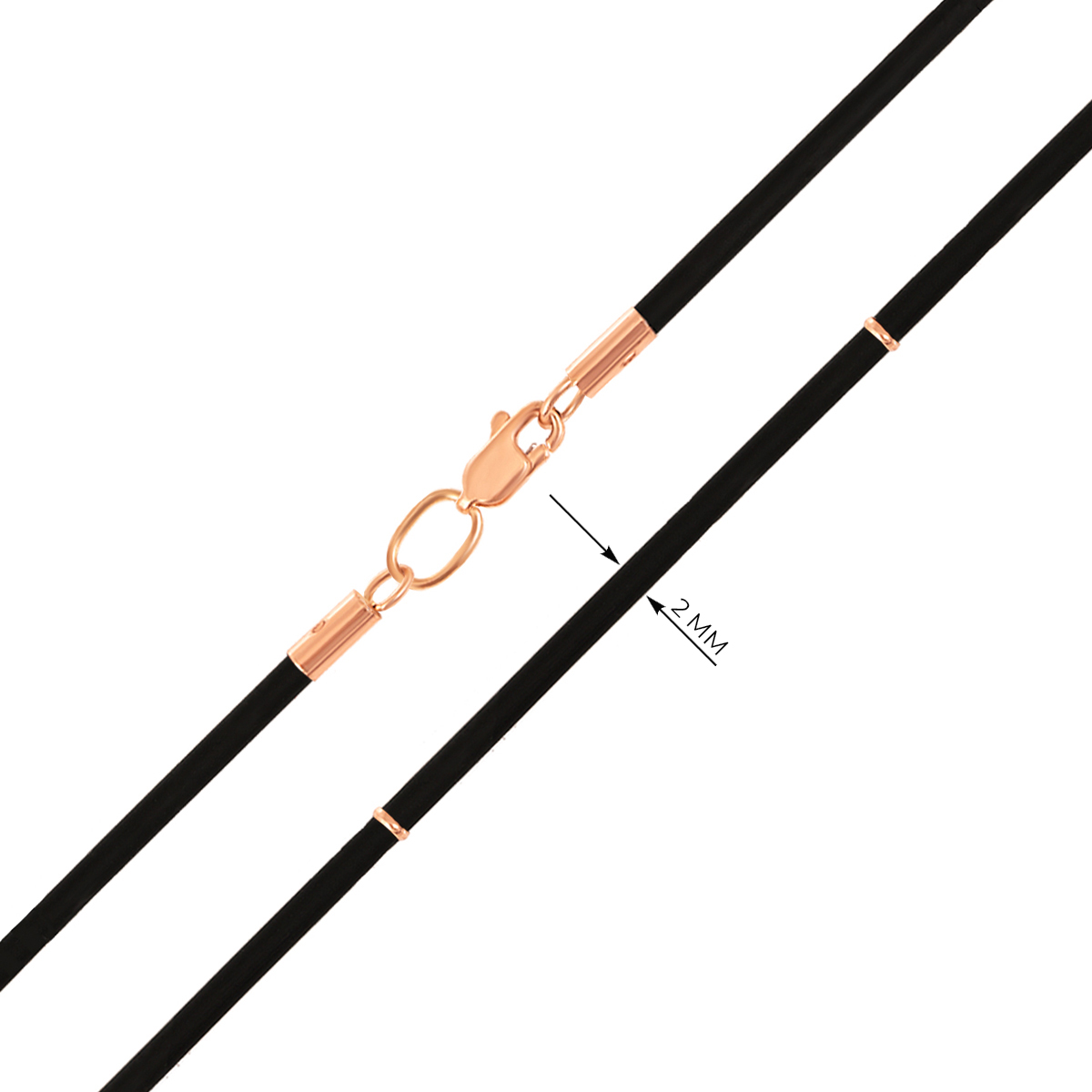 

Каучуковый шнурок Испания со вставками и замочком из красного золота 000127945 45 размера