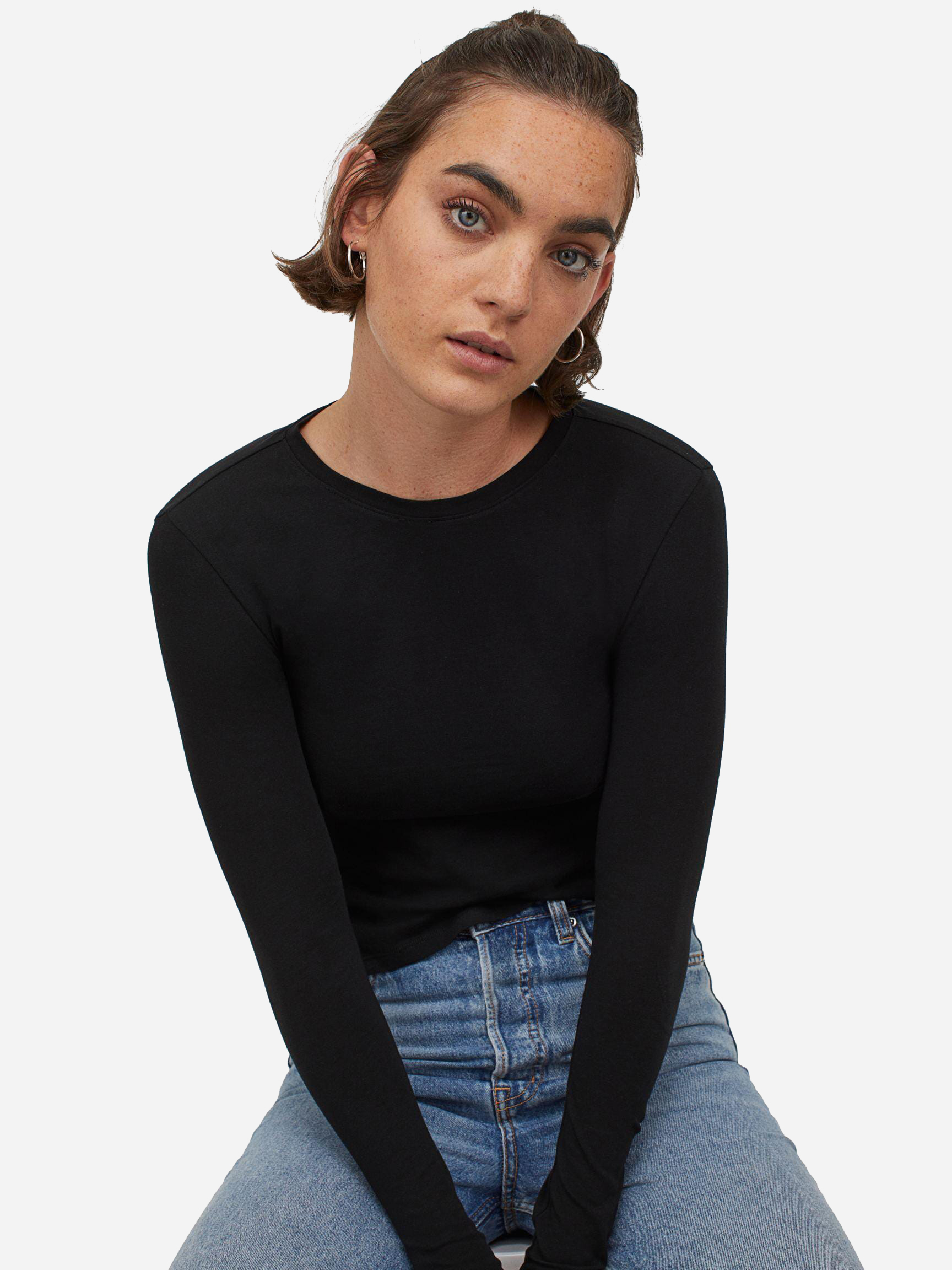 

Лонгслив H&M XAZ205125JEWN  Черный, Лонгслив H&M XAZ205125JEWN L Черный