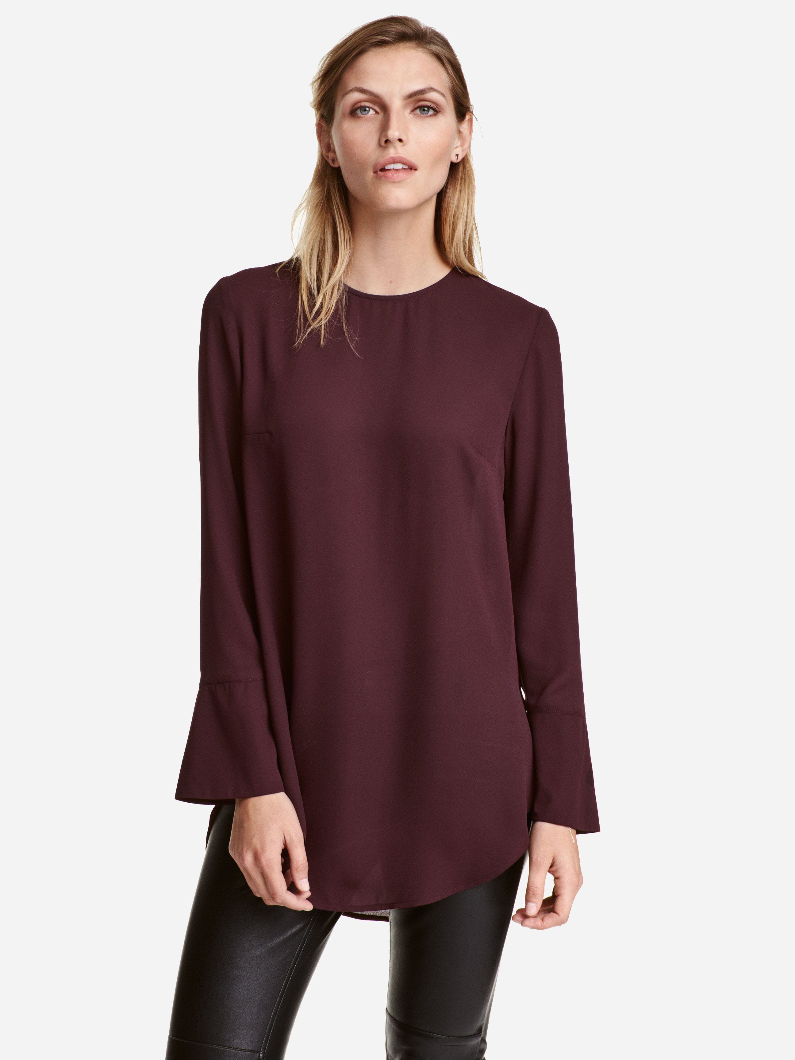

Блузка H&M XAZ042208OYPG  Темно-бордовая, Блузка H&M XAZ042208OYPG 40 Темно-бордовая