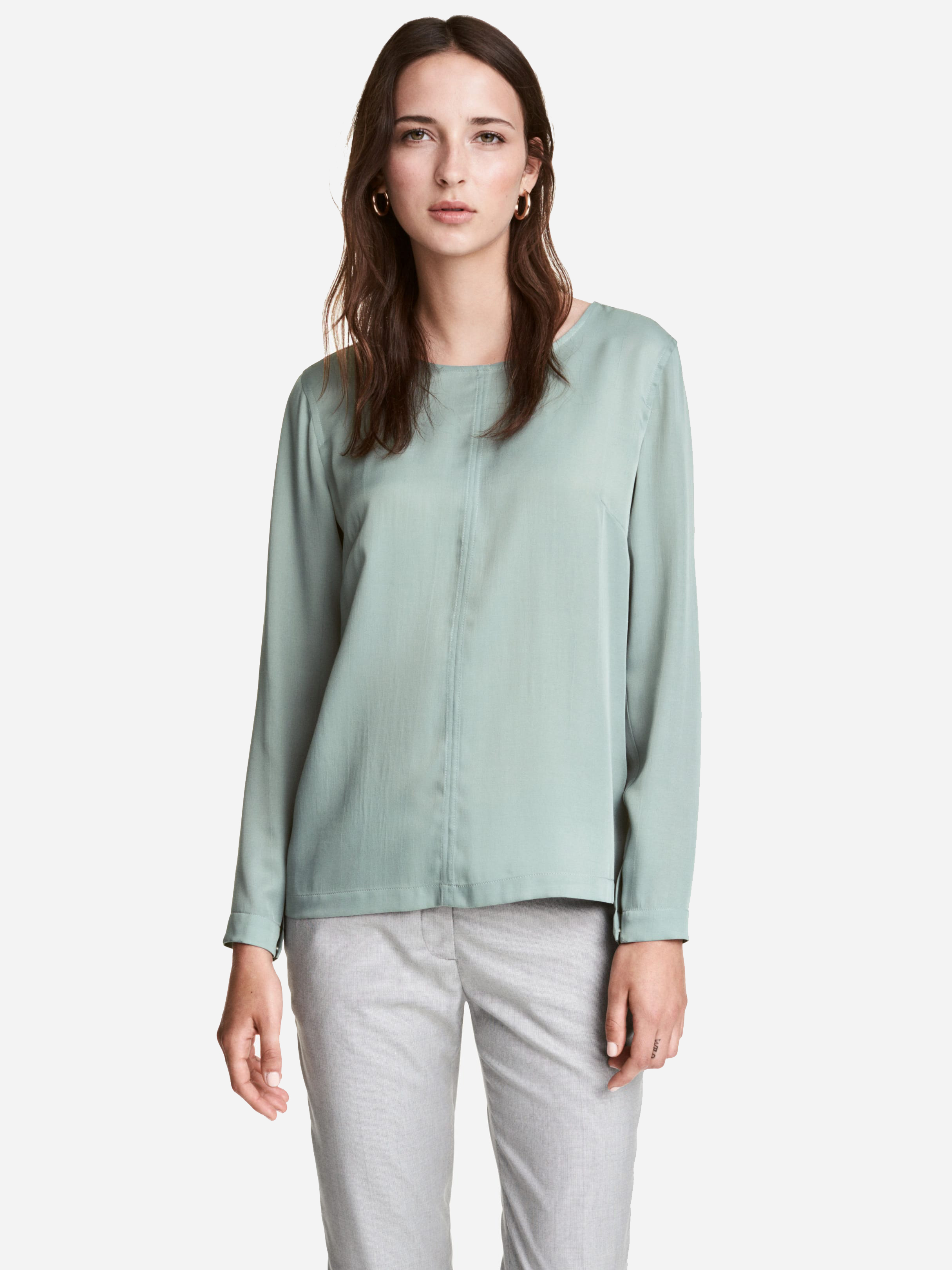 

Блузка H&M XAZ126751LESC  Серая, Блузка H&M XAZ126751LESC 34 Серая