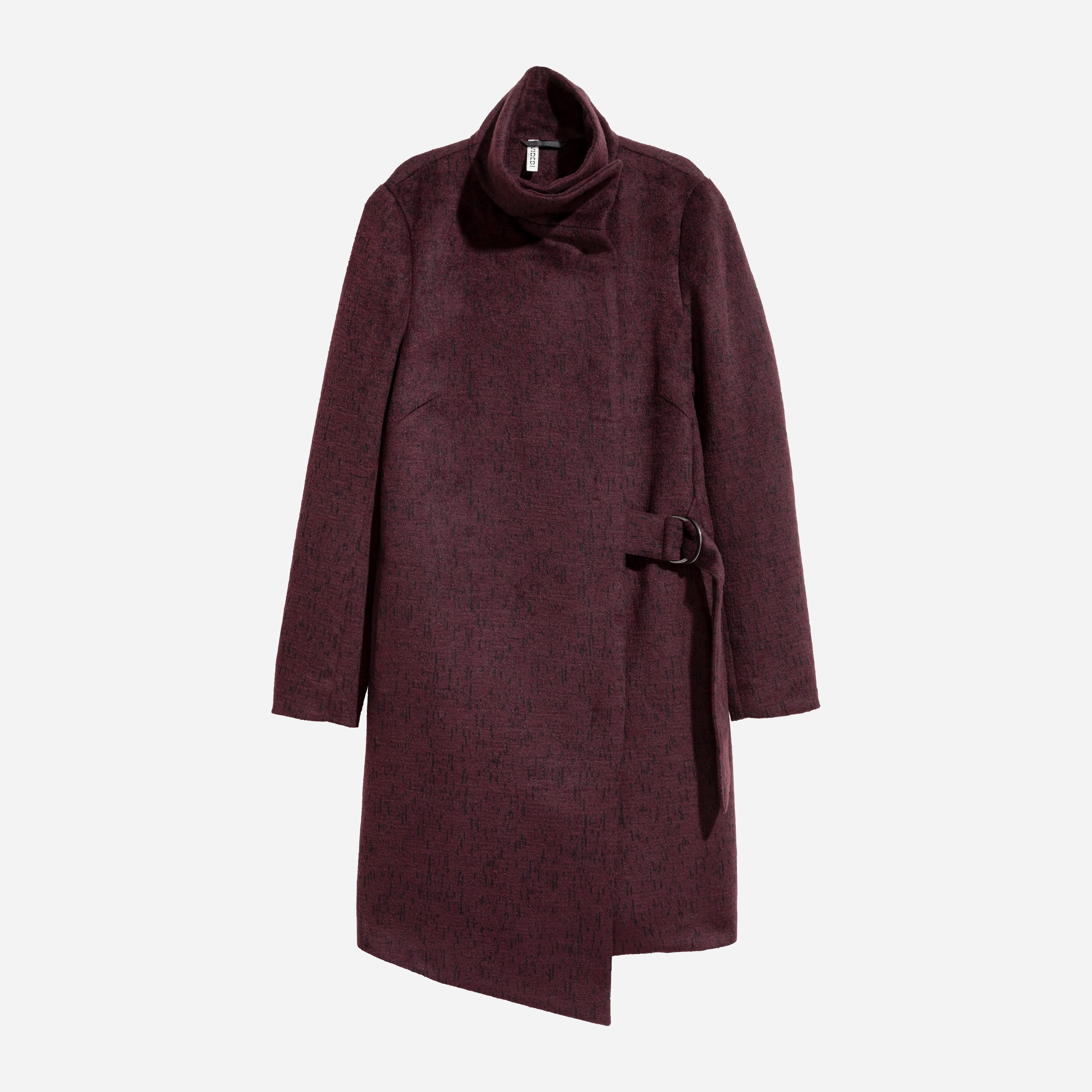 

Пальто H&M XAZ181079WEFA  Бордовое с черным, Пальто H&M XAZ181079WEFA 32 Бордовое с черным