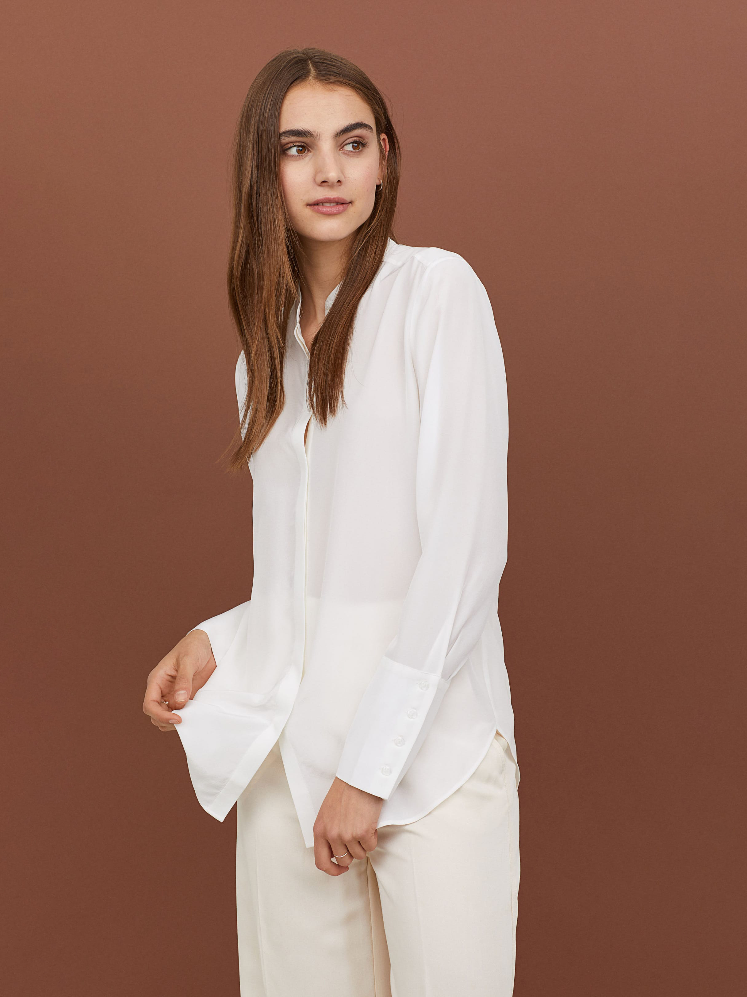 

Блузка H&M XAZ107513VYWW  Молочная, Блузка H&M XAZ107513VYWW 36 Молочная