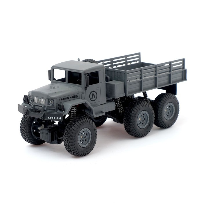 

Военная машина грузовик на радиоуправлении 4 WD, аккумулятор, свет, амортизаторы XB1002 Grау