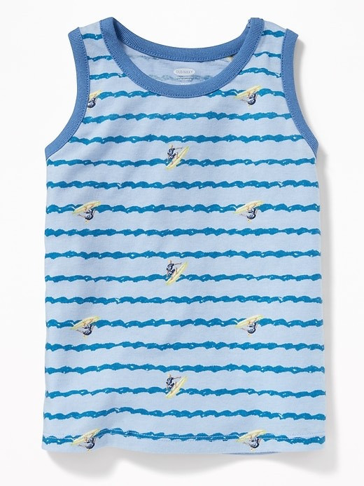 

Детская майка Old Navy в полоску art387966 (Голубой, размер 84-91)