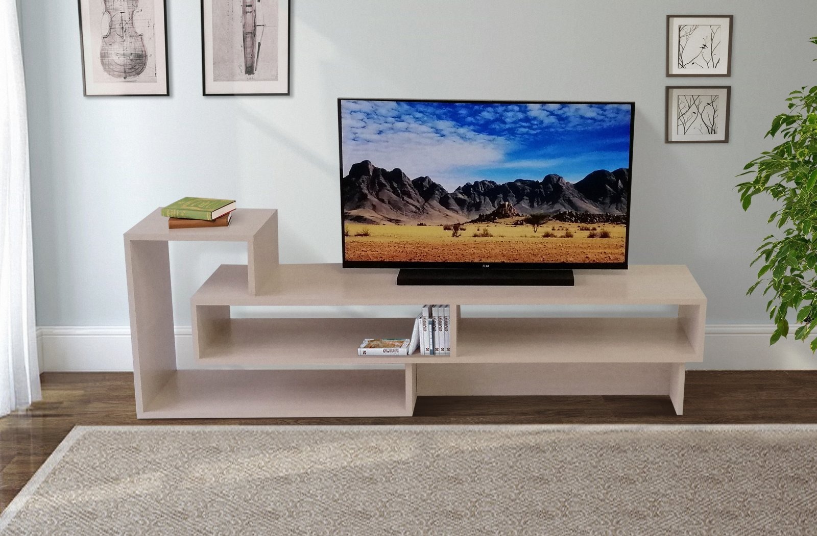 

Тумба под телевизор из ДСП Флеш ТВ-7 дуб атланта 145.50*300*490 Mix Mebli