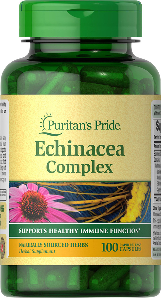 

Натуральная добавка Puritan's Pride Echinacea Complex 100 капсул (074312109225)