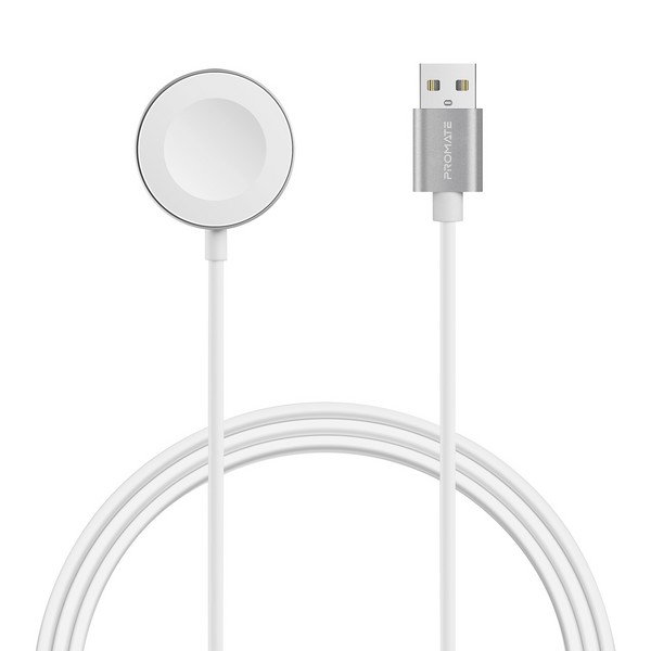 Акция на Кабель Promate AuraCord-A USB Type-A для зарядки Apple Watch с MFI 1 м White (auracord-a.white) от Rozetka UA