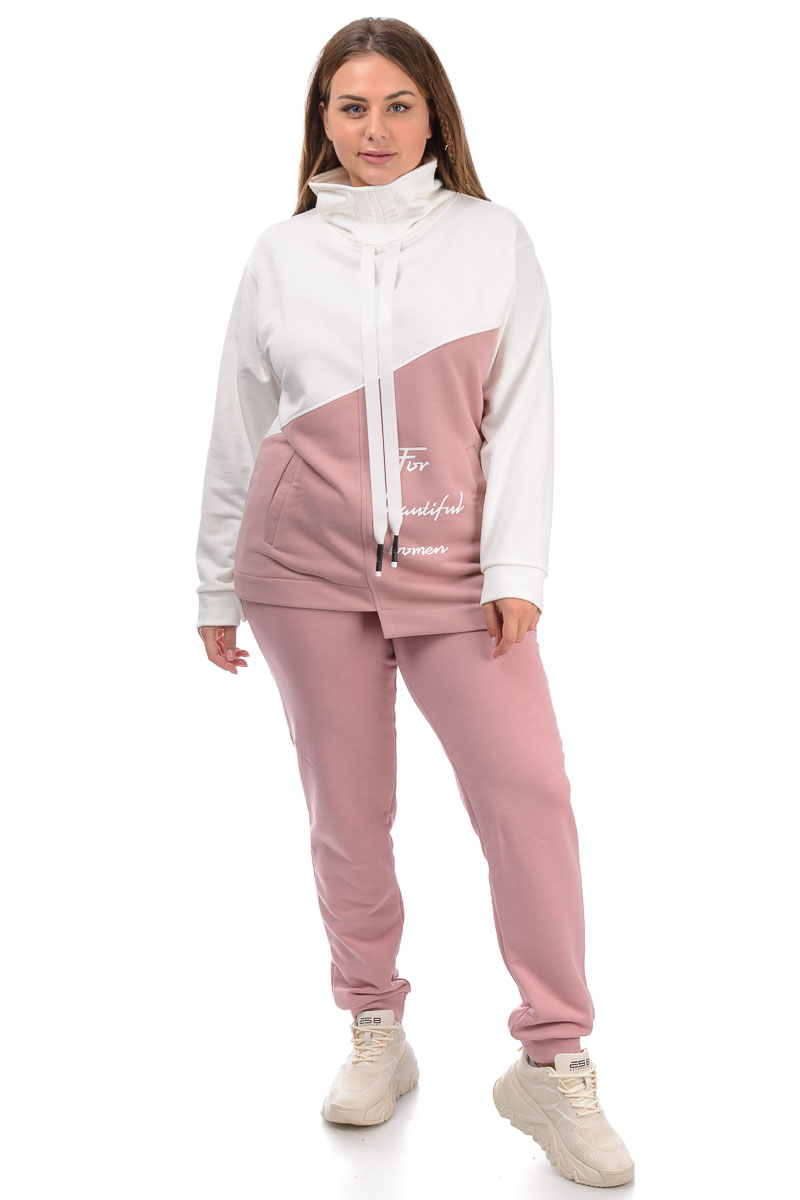

Спортивный костюм Val Leo collection 00316 розовый белый, Спортивный костюм Val Leo collection 00316 розовый белый 52