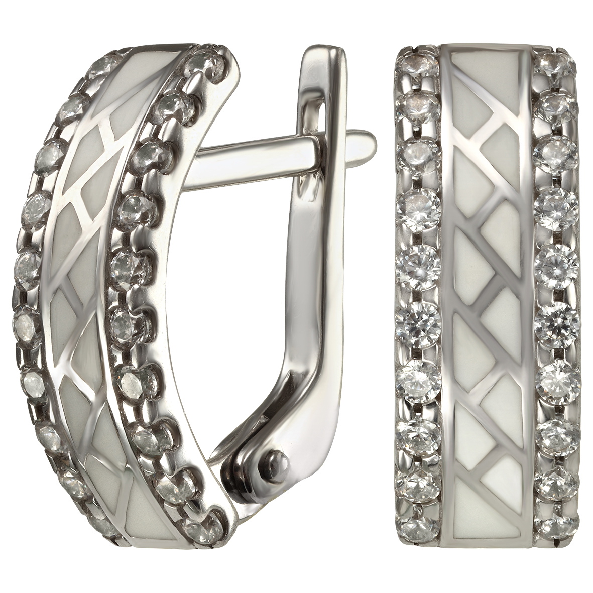

Серебряные серьги с фианитами и эмалью Tango Jewellery Company 420009А