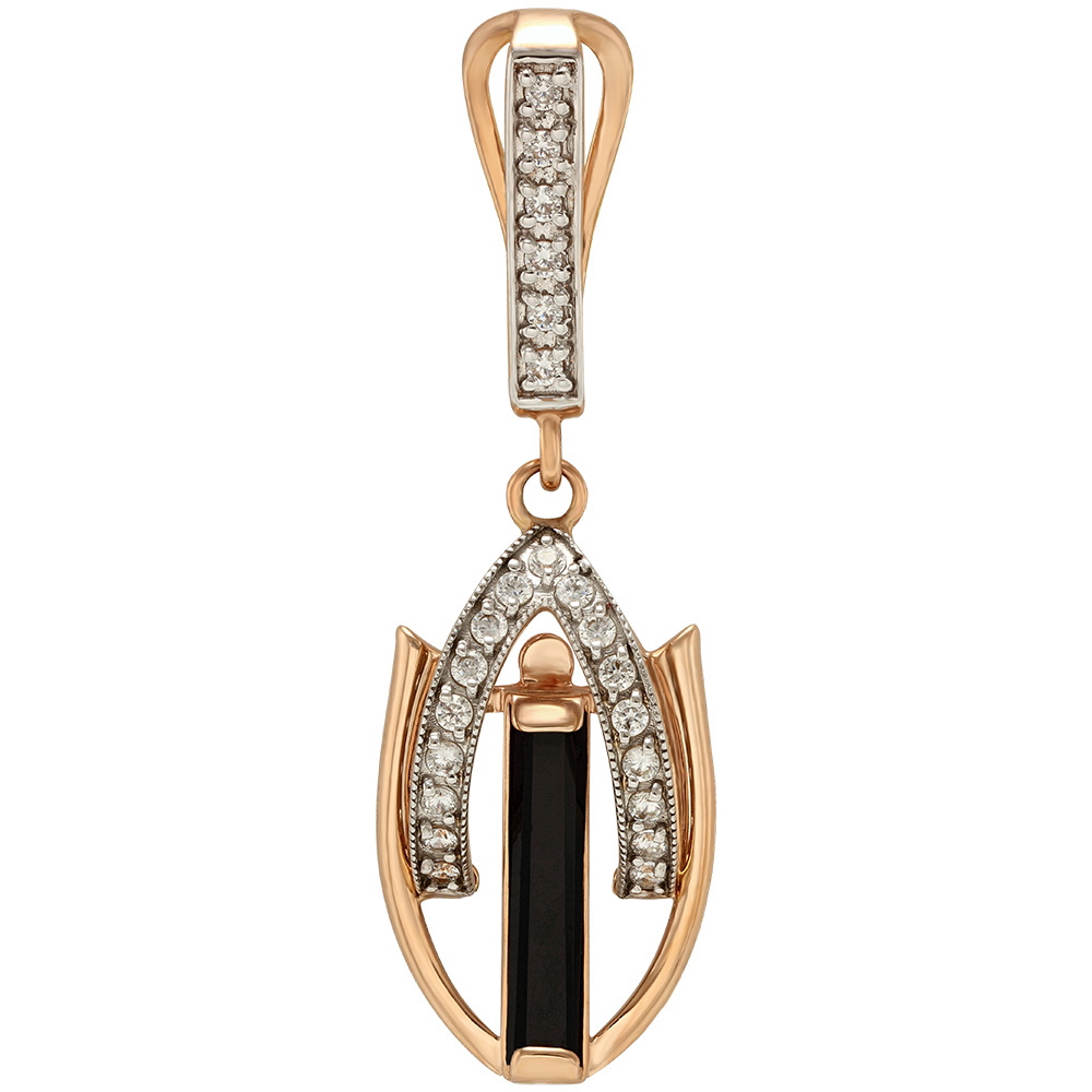

Золотая подвеска с агатом и фианитами Tango Jewellery Company 199135