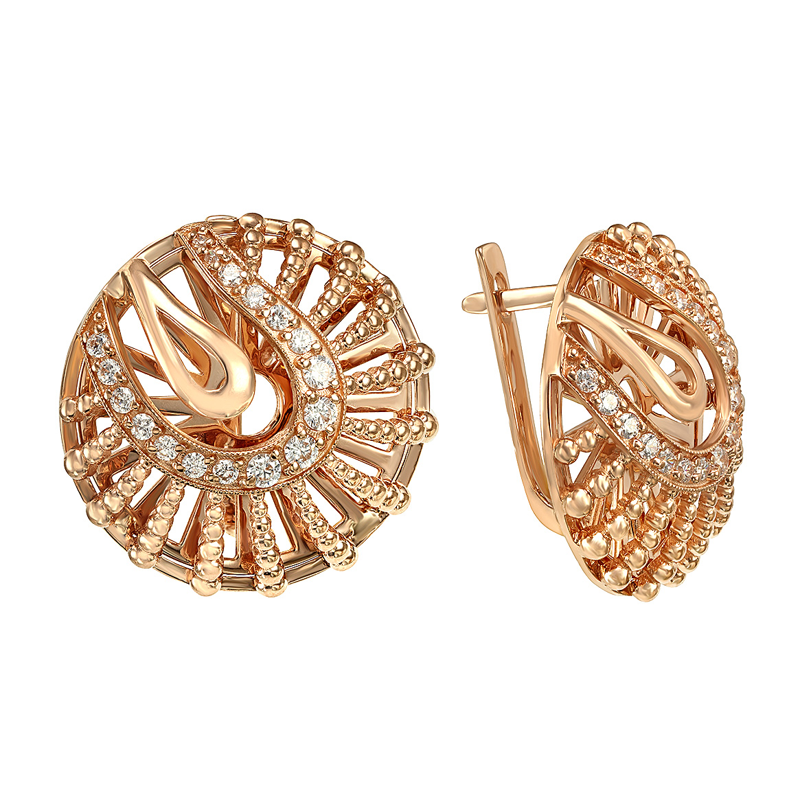 

Золотые серьги с фианитами Tango Jewellery Company 420928