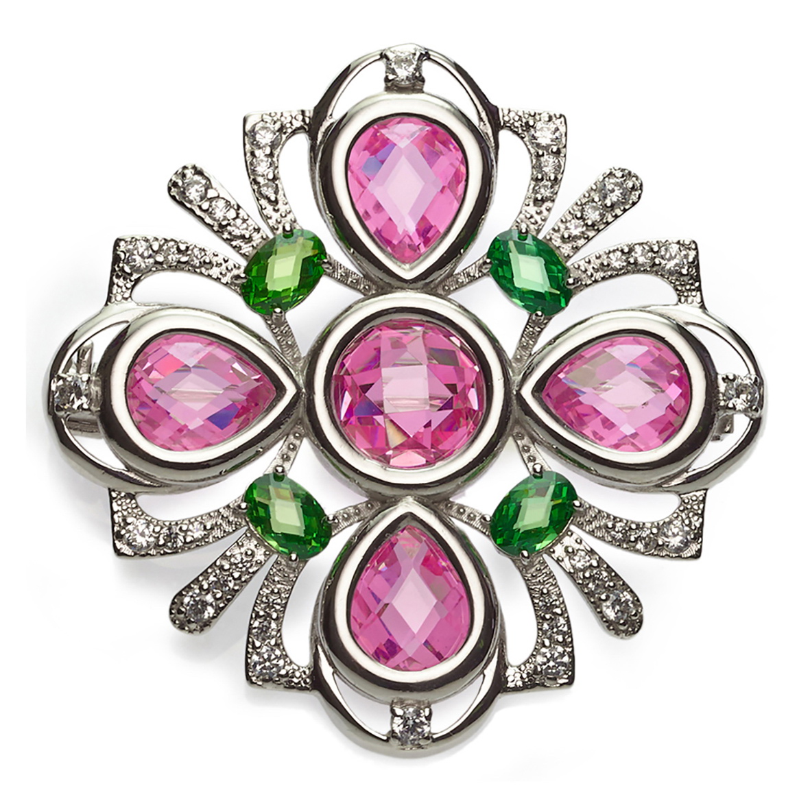 

Серебряная брошь с фианитами Tango Jewellery Company 660055С