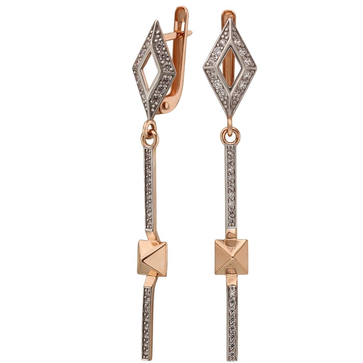 

Золотые серьги с фианитами Tango Jewellery Company 420413