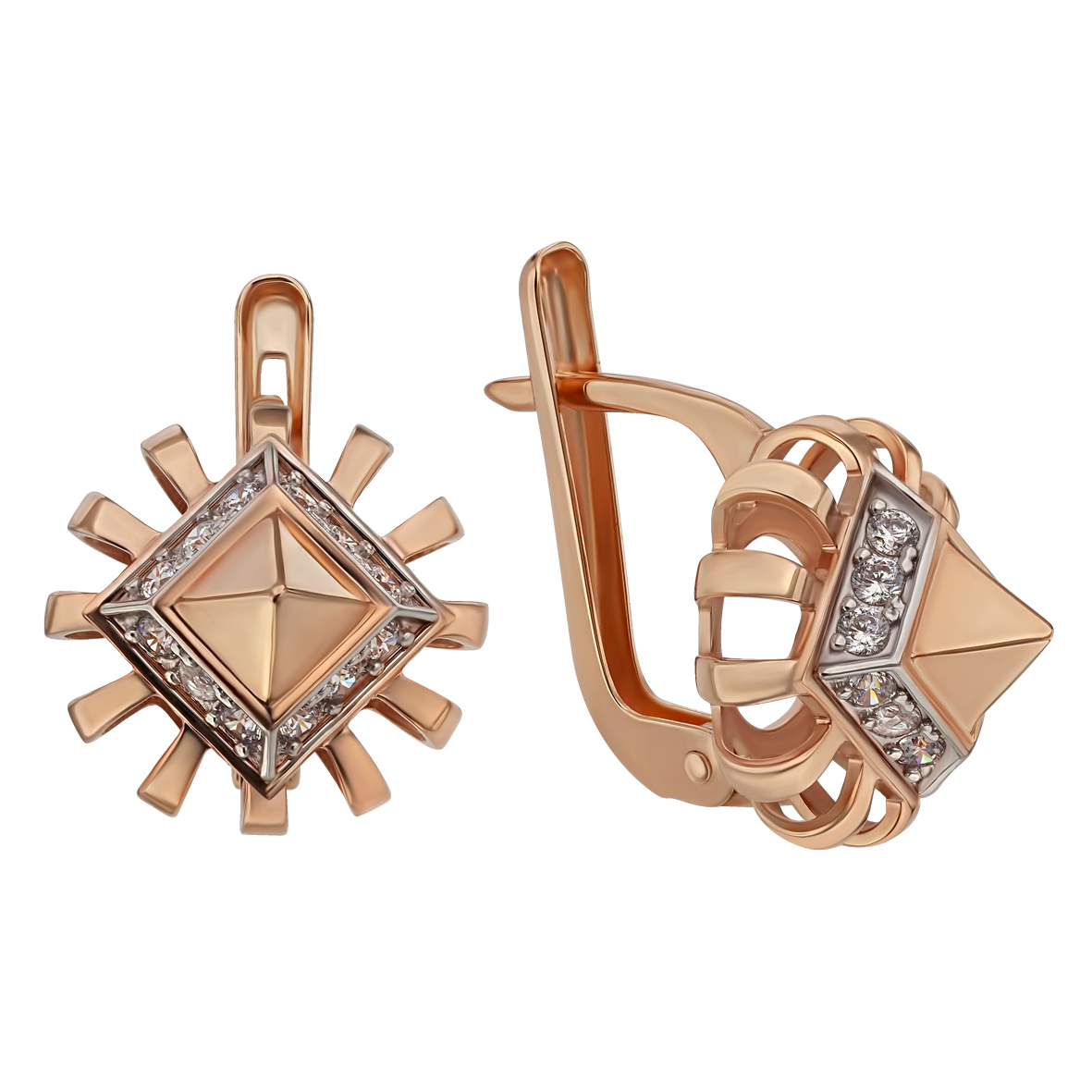 

Золотые серьги с фианитами Tango Jewellery Company 420418