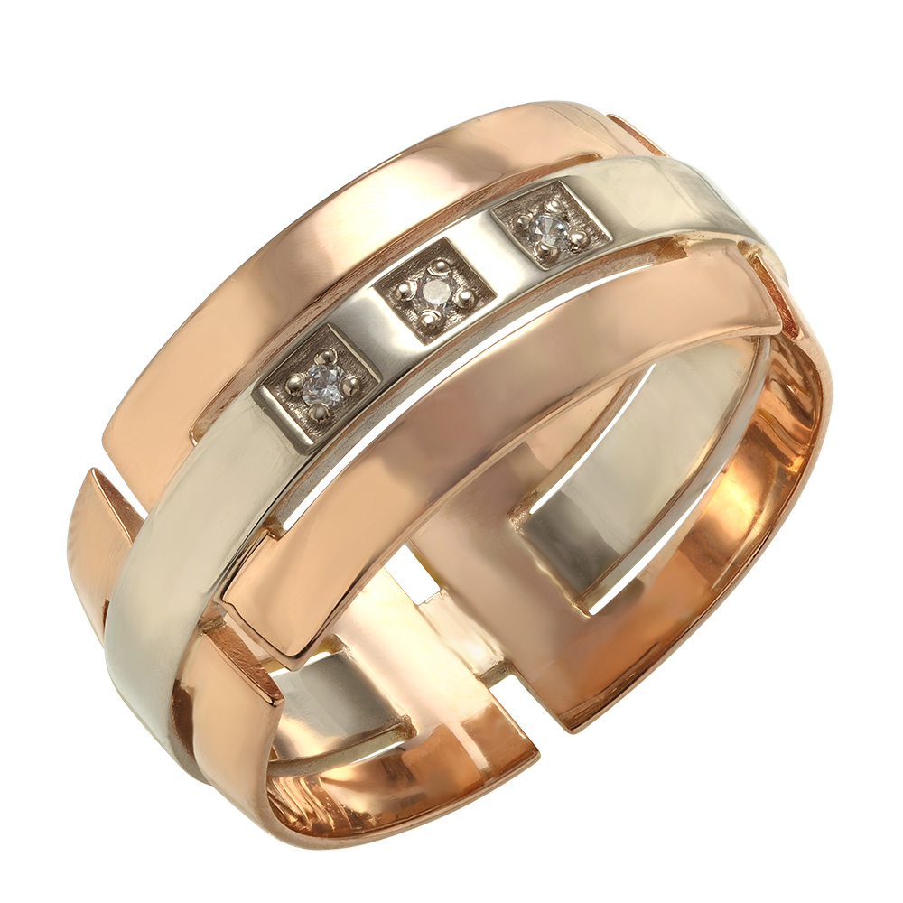 

Золотое кольцо с фианитами Tango Jewellery Company 330667 размер 18