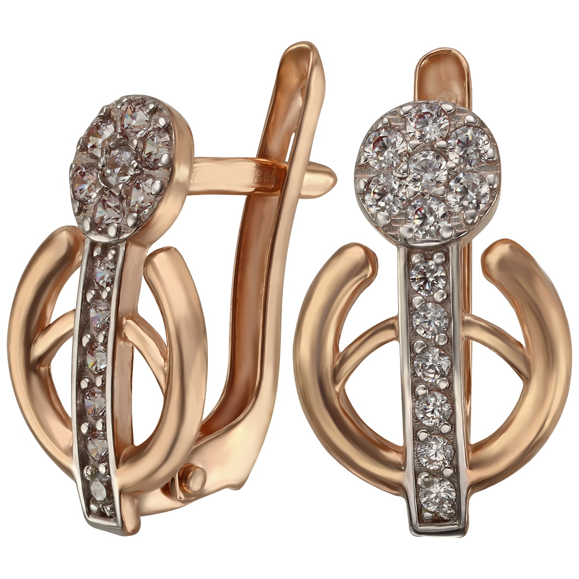 

Золотые серьги "Элегантность" с фианитами Tango Jewellery Company 420379
