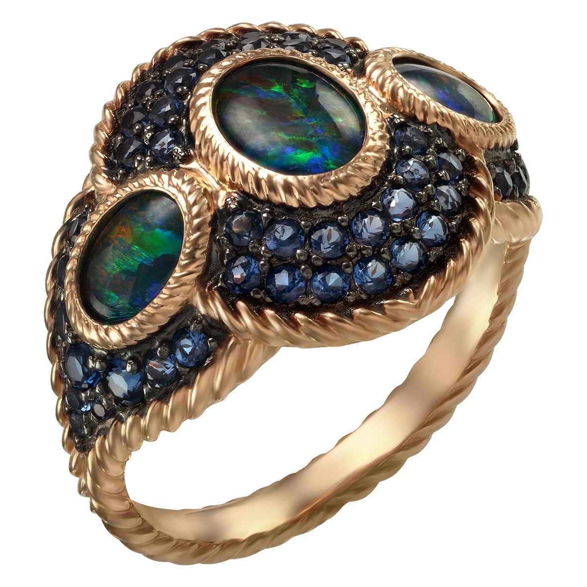 

Золотое кольцо с опалами и нанокристаллами Tango Jewellery Company 3723738 размер 18
