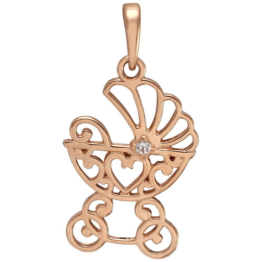 

Золотая подвеска с фианитом Tango Jewellery Company 150387
