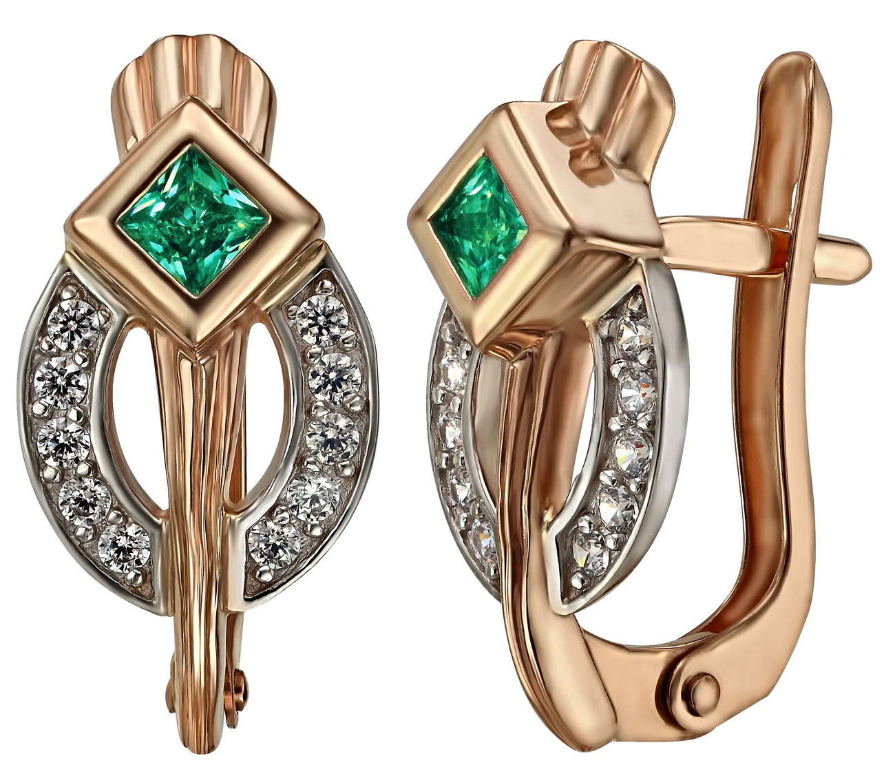 

Золотые серьги с фианитами Tango Jewellery Company 430951