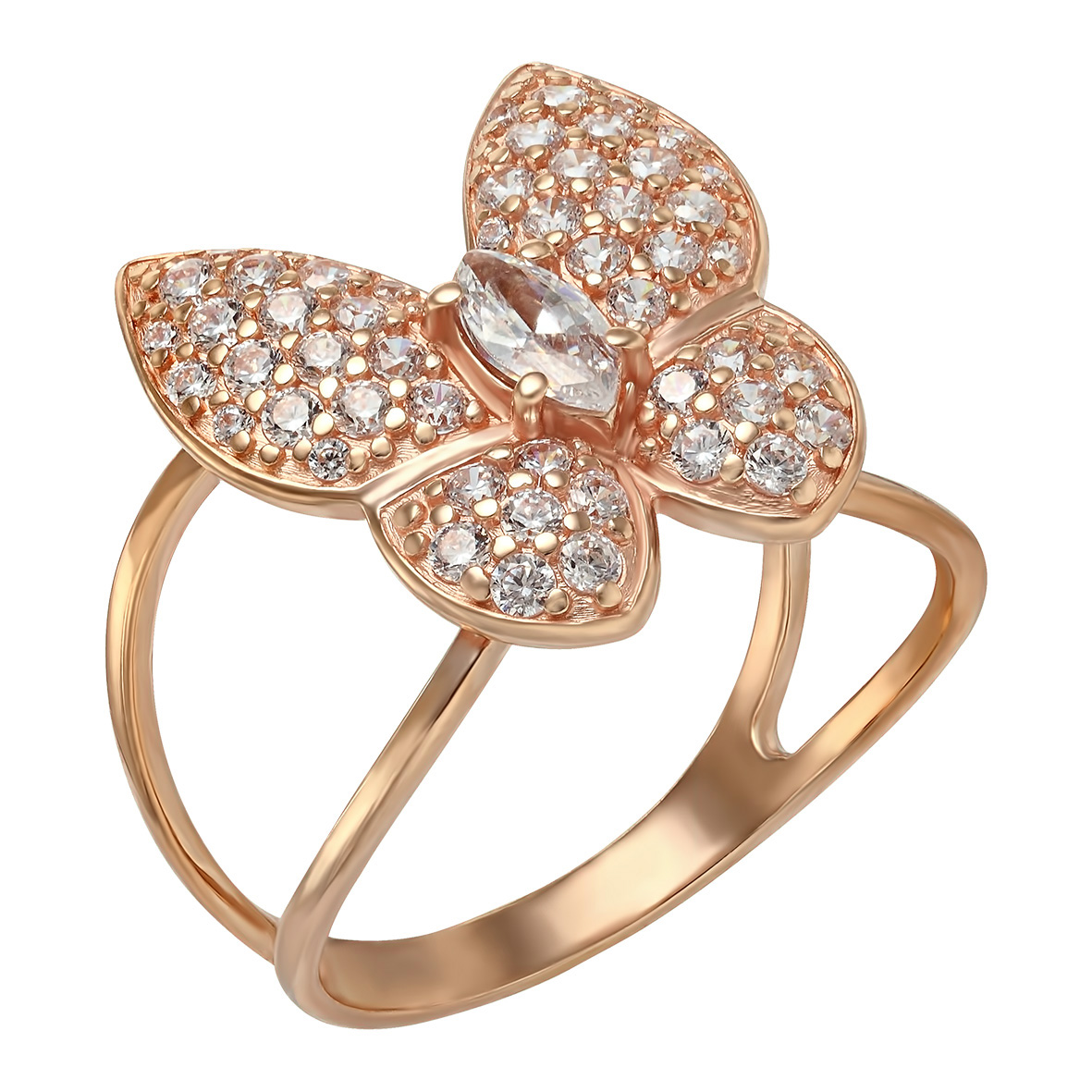 

Золотое кольцо с фианитами Tango Jewellery Company 380332 размер 17