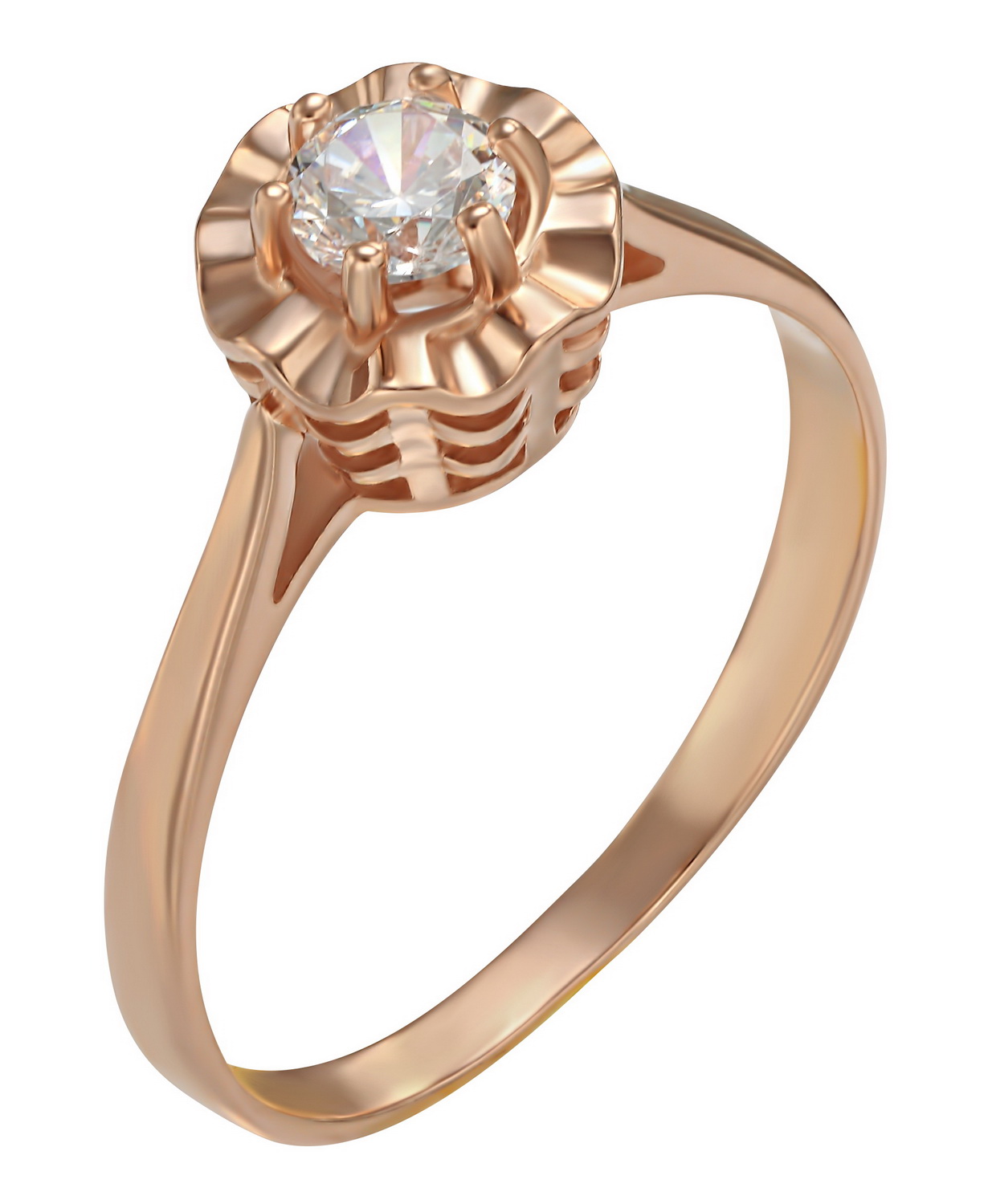 

Золотое кольцо с фианитом Tango Jewellery Company 380182 размер 16