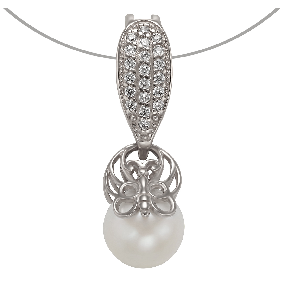 

Серебряная подвеска с жемчугом и фианитами Tango Jewellery Company 150296С