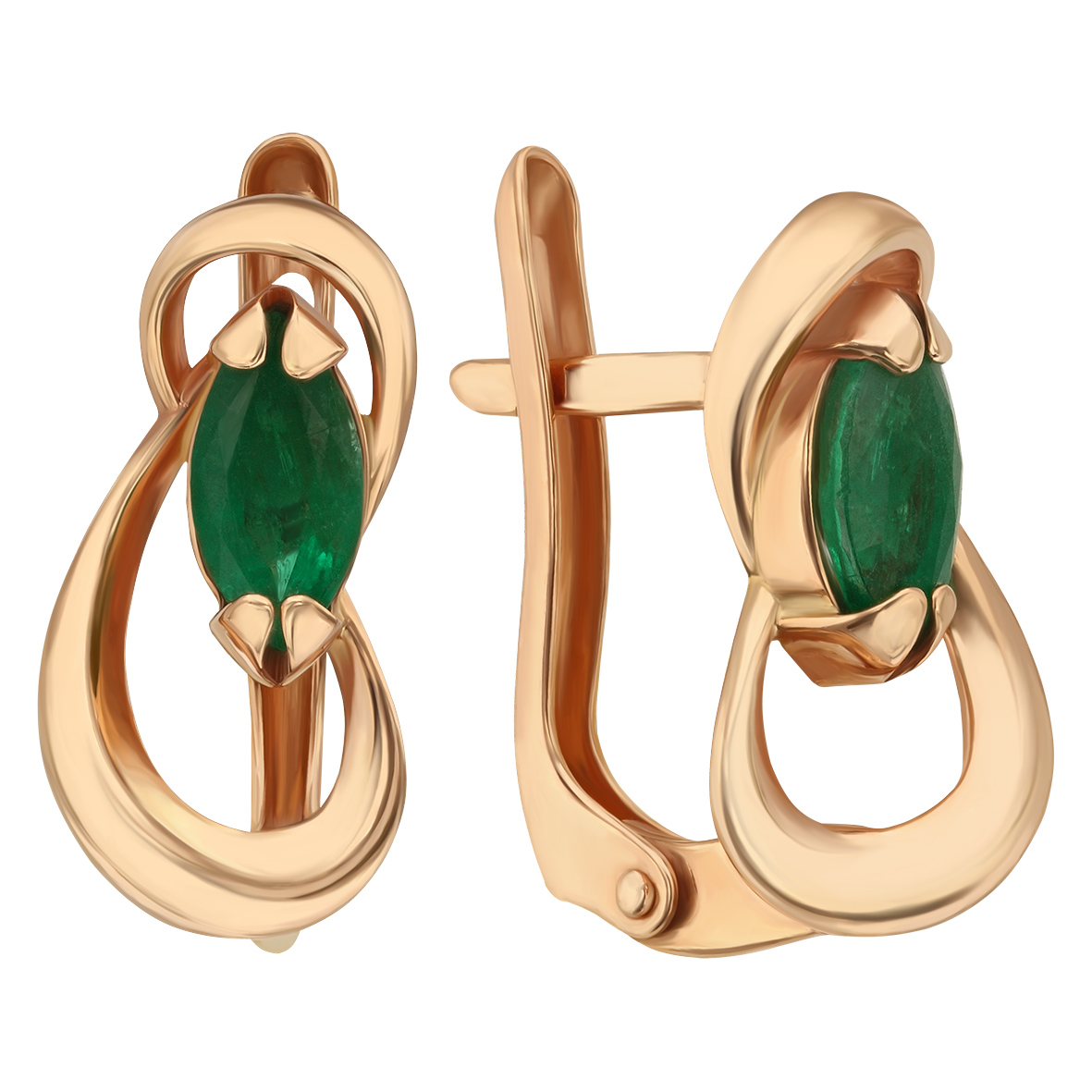 

Золотые серьги с изумрудом Tango Jewellery Company 457346