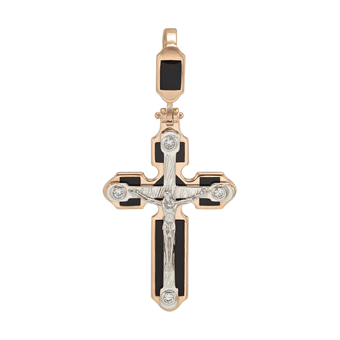 

Золотой крестик с фианитами и эмалью Tango Jewellery Company 270067Е