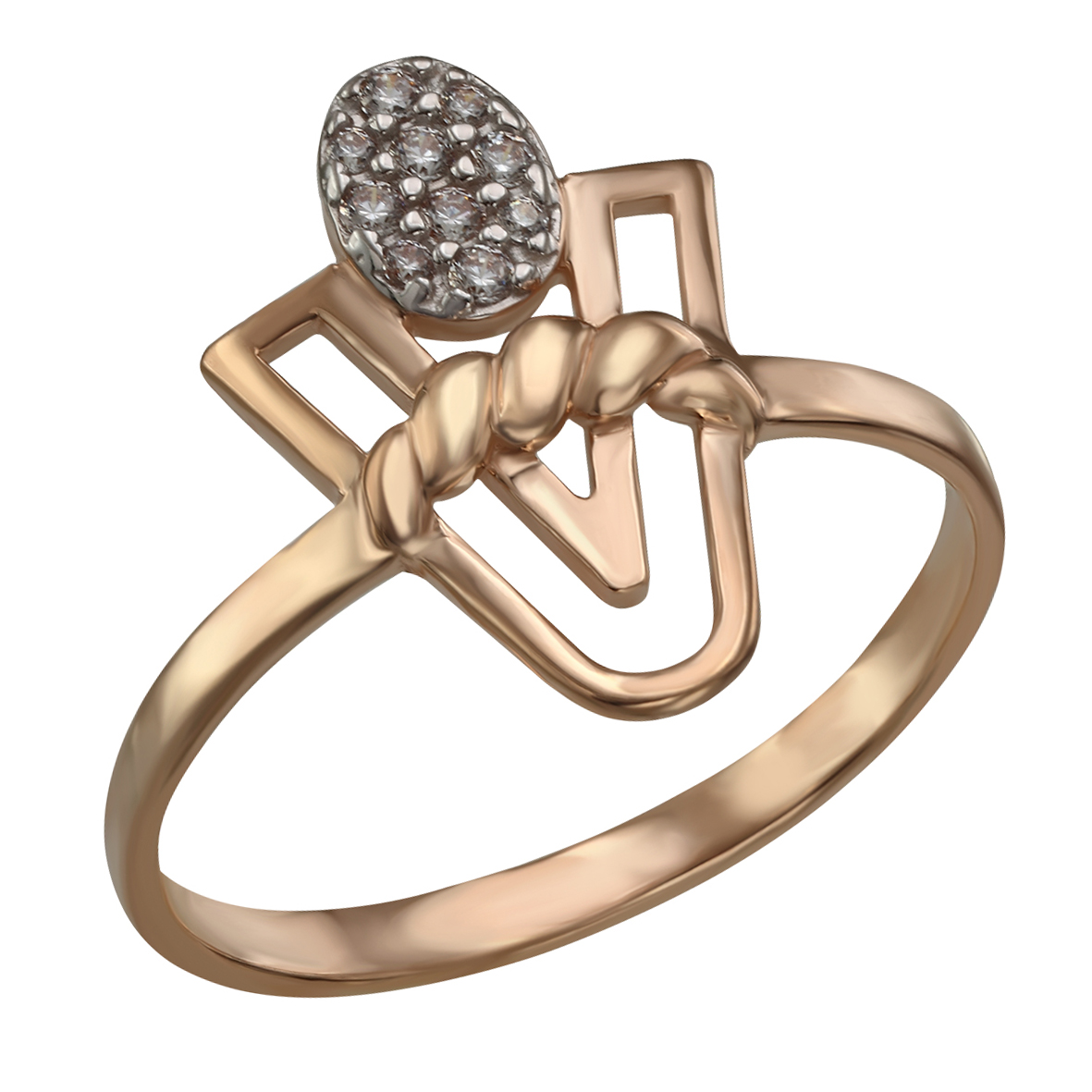 

Золотое кольцо "Элегантность" с фианитами Tango Jewellery Company 380430 размер 18