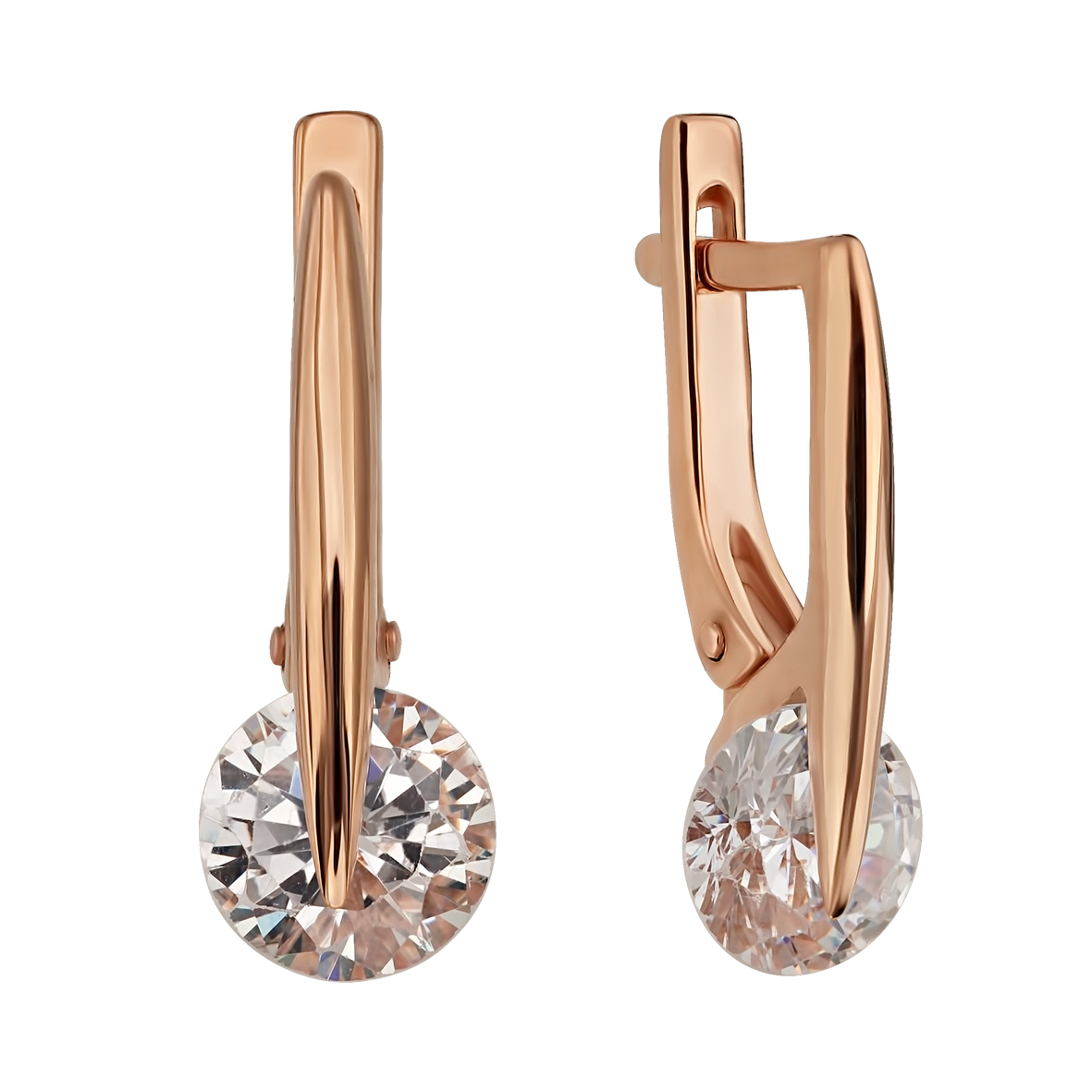 

Золотые серьги с фианитом Tango Jewellery Company 420151