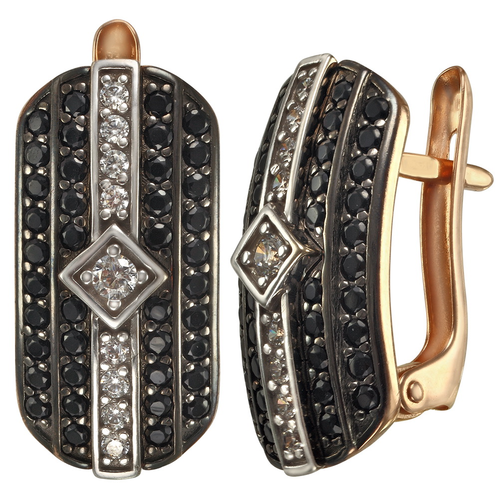 

Золотые серьги с фианитами Tango Jewellery Company 430939