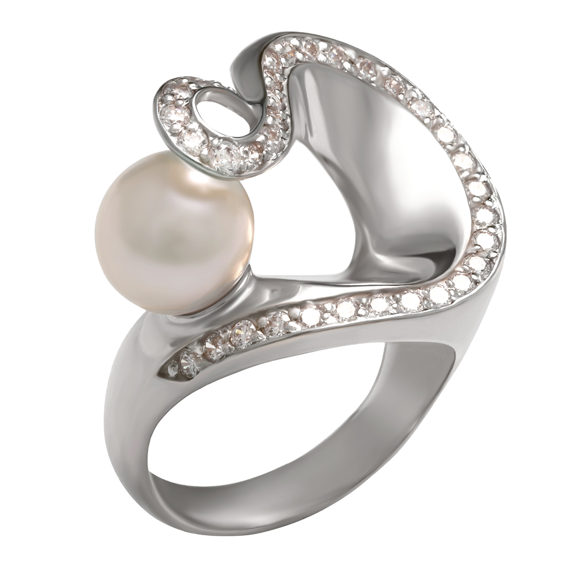 

Серебряное кольцо с жемчугом и фианитами Tango Jewellery Company 320789С размер 18.5