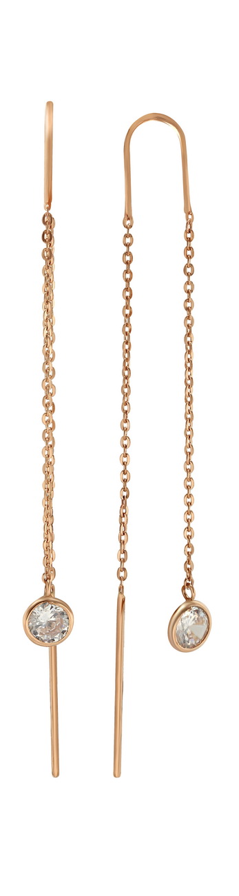 

Золотые серьги-протяжки с фианитами Tango Jewellery Company 580088