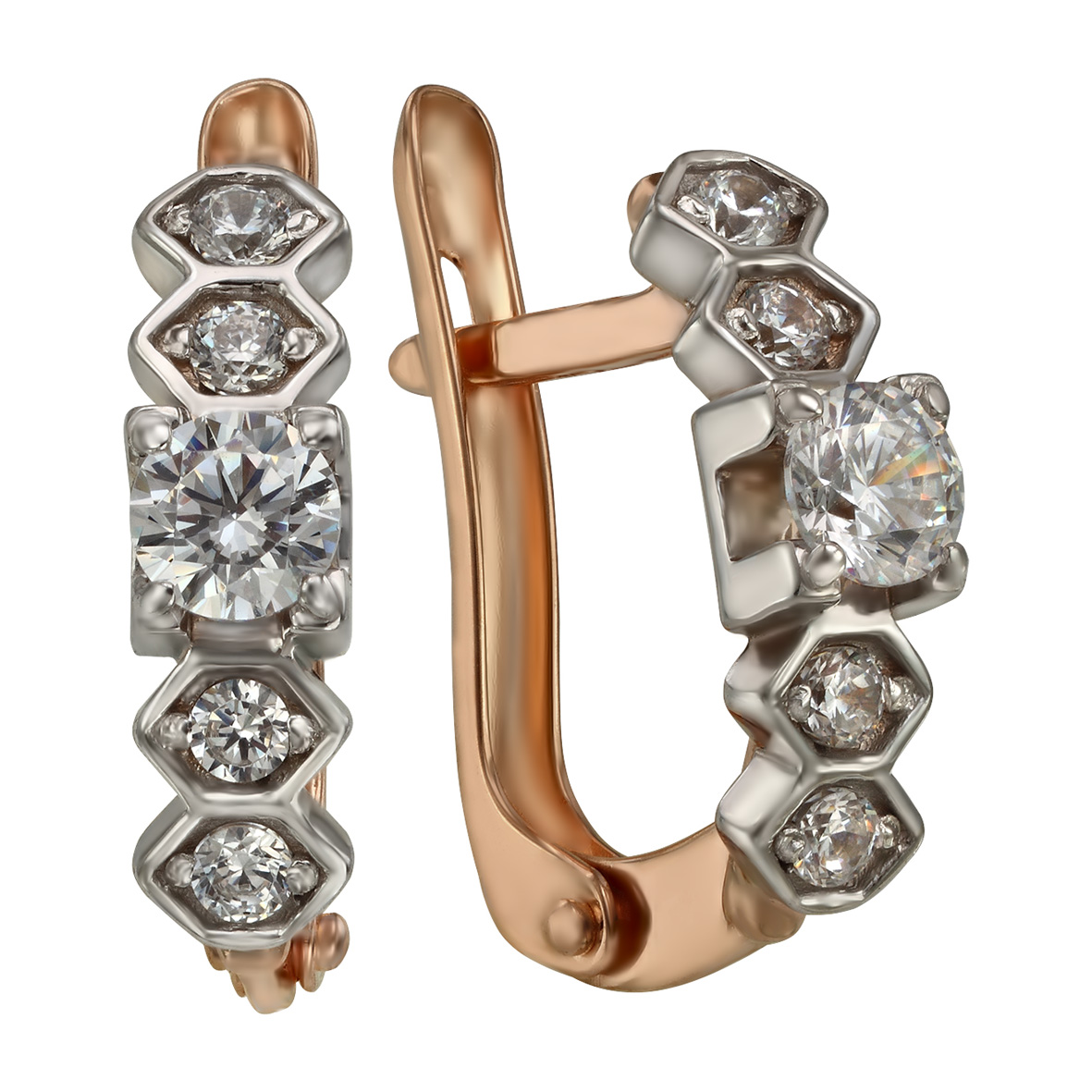 

Золотые серьги с фианитами Tango Jewellery Company 430962