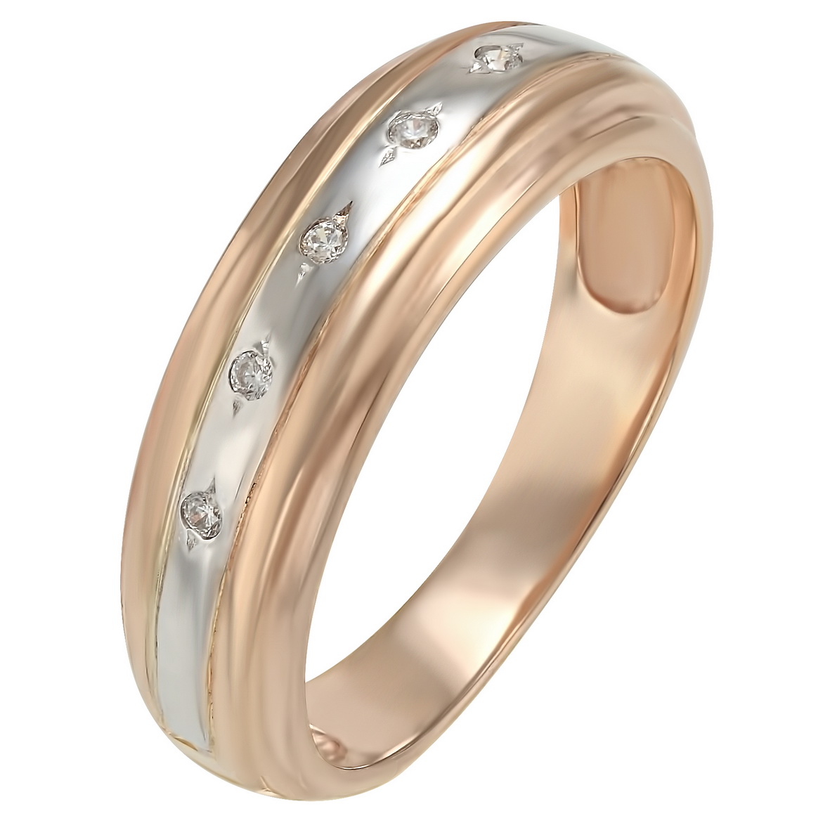 

Золотое кольцо с фианитами Tango Jewellery Company 330985 размер 17