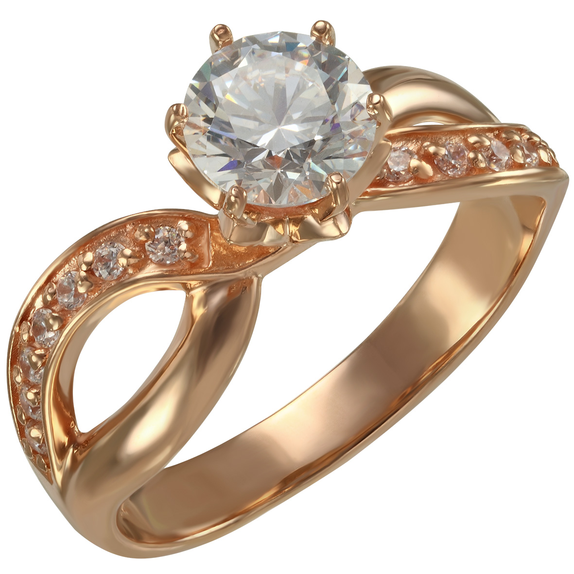 

Золотое кольцо с фианитами Tango Jewellery Company 380399 размер 17.5