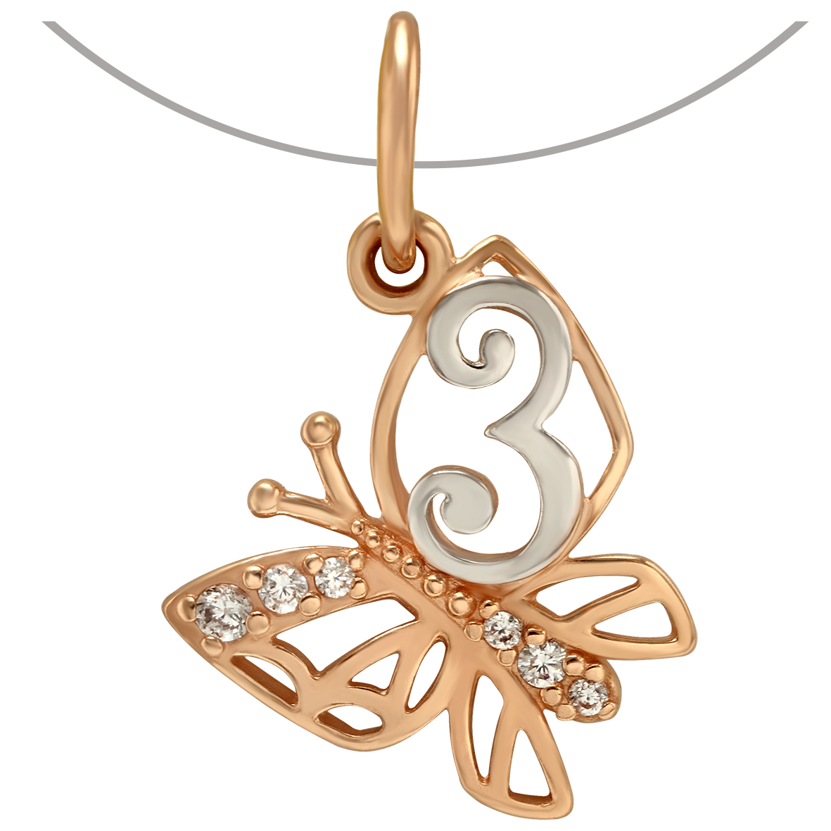 

Золотая подвеска "З" с фианитами Tango Jewellery Company 150359