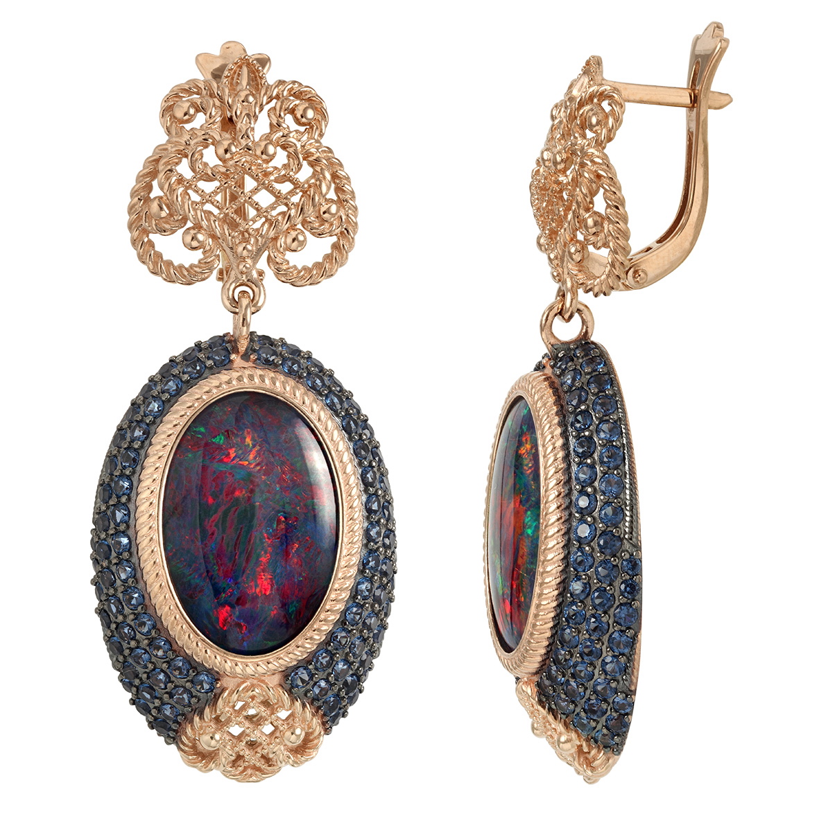 

Золотые серьги с опалами и нанокристаллами Tango Jewellery Company 4523309