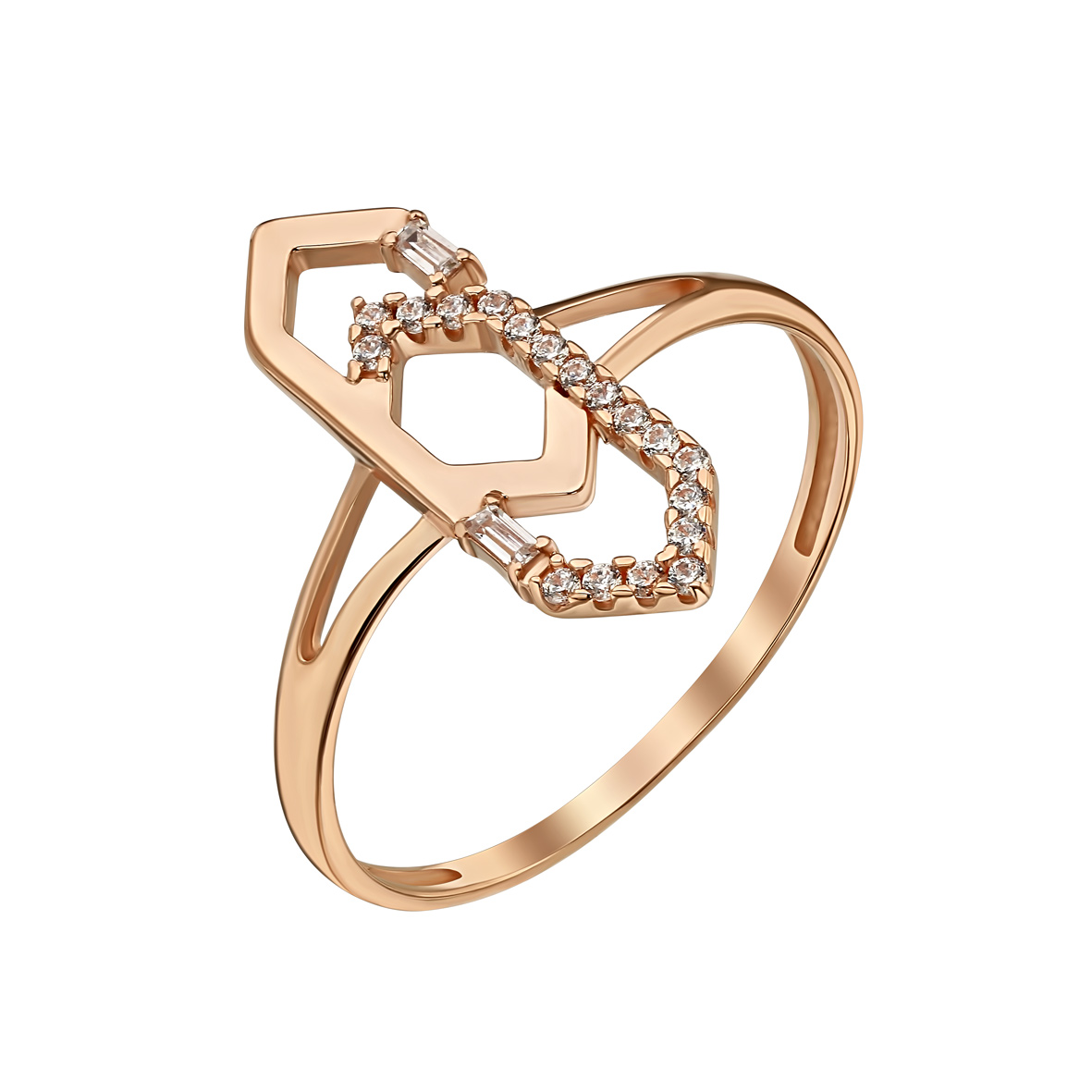 

Золотое кольцо с фианитами Tango Jewellery Company 380605 размер 17