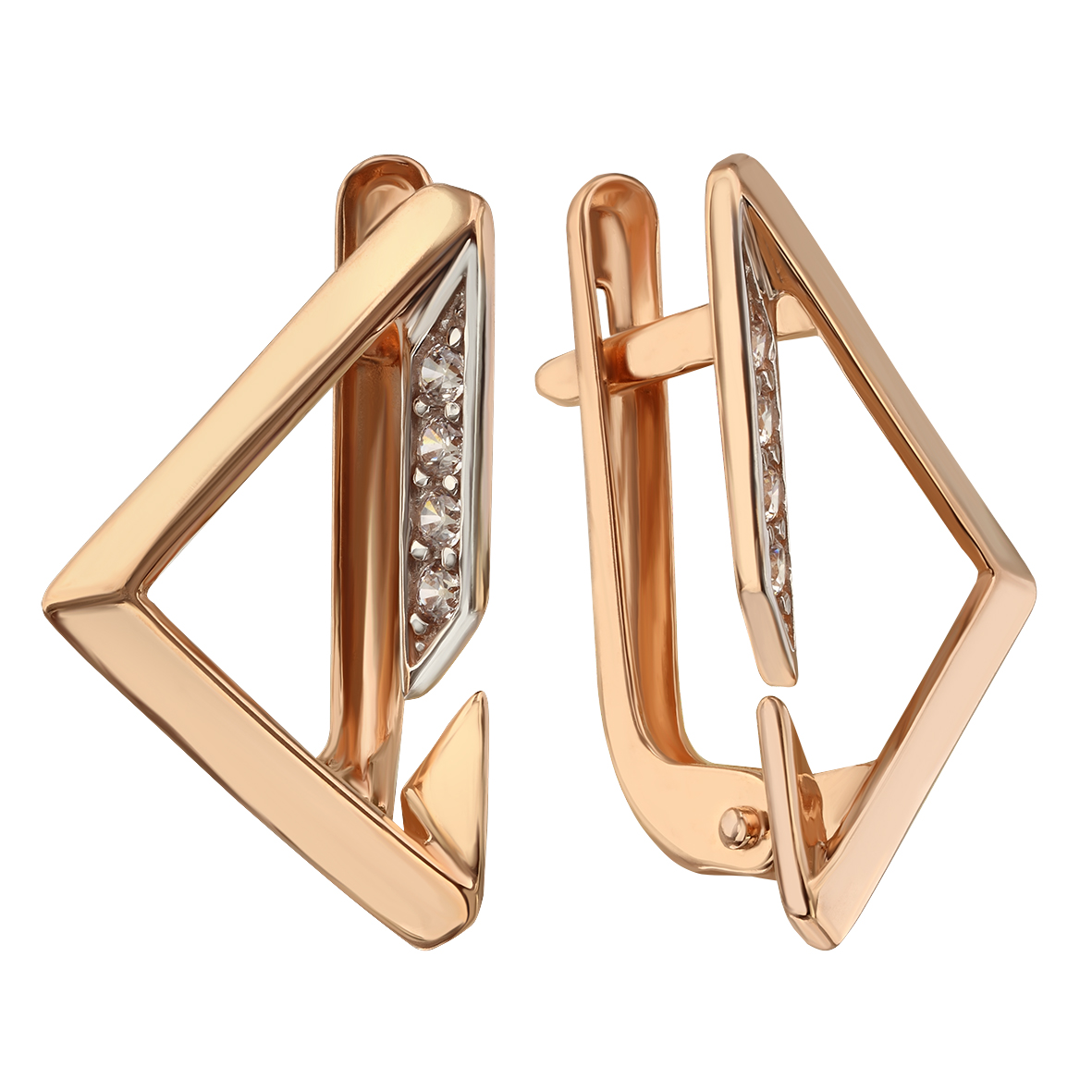 

Золотые серьги с фианитами Tango Jewellery Company 490015