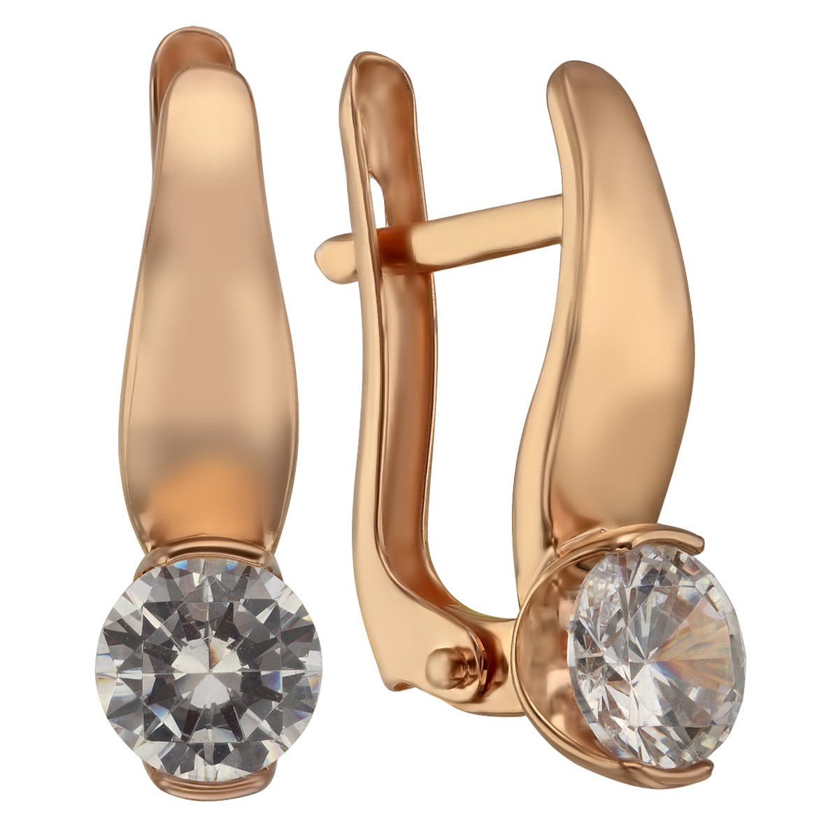 

Золотые серьги с фианитами Tango Jewellery Company 420387