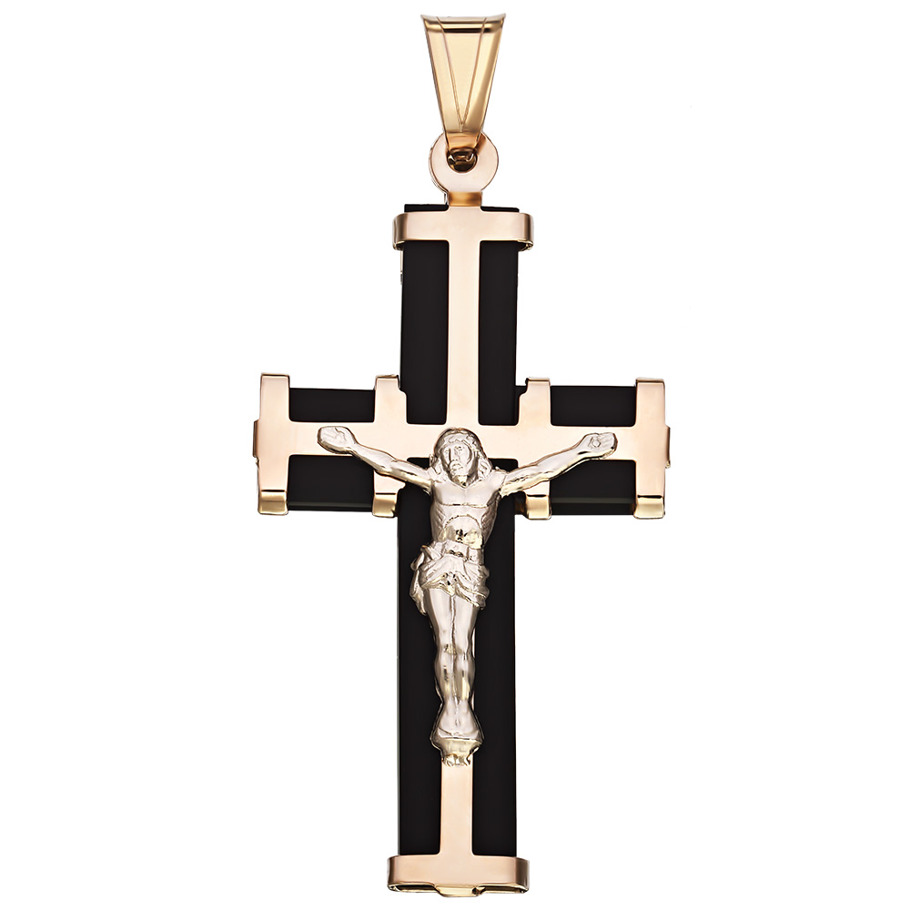 

Золотой крестик с каучуком Tango Jewellery Company 940011