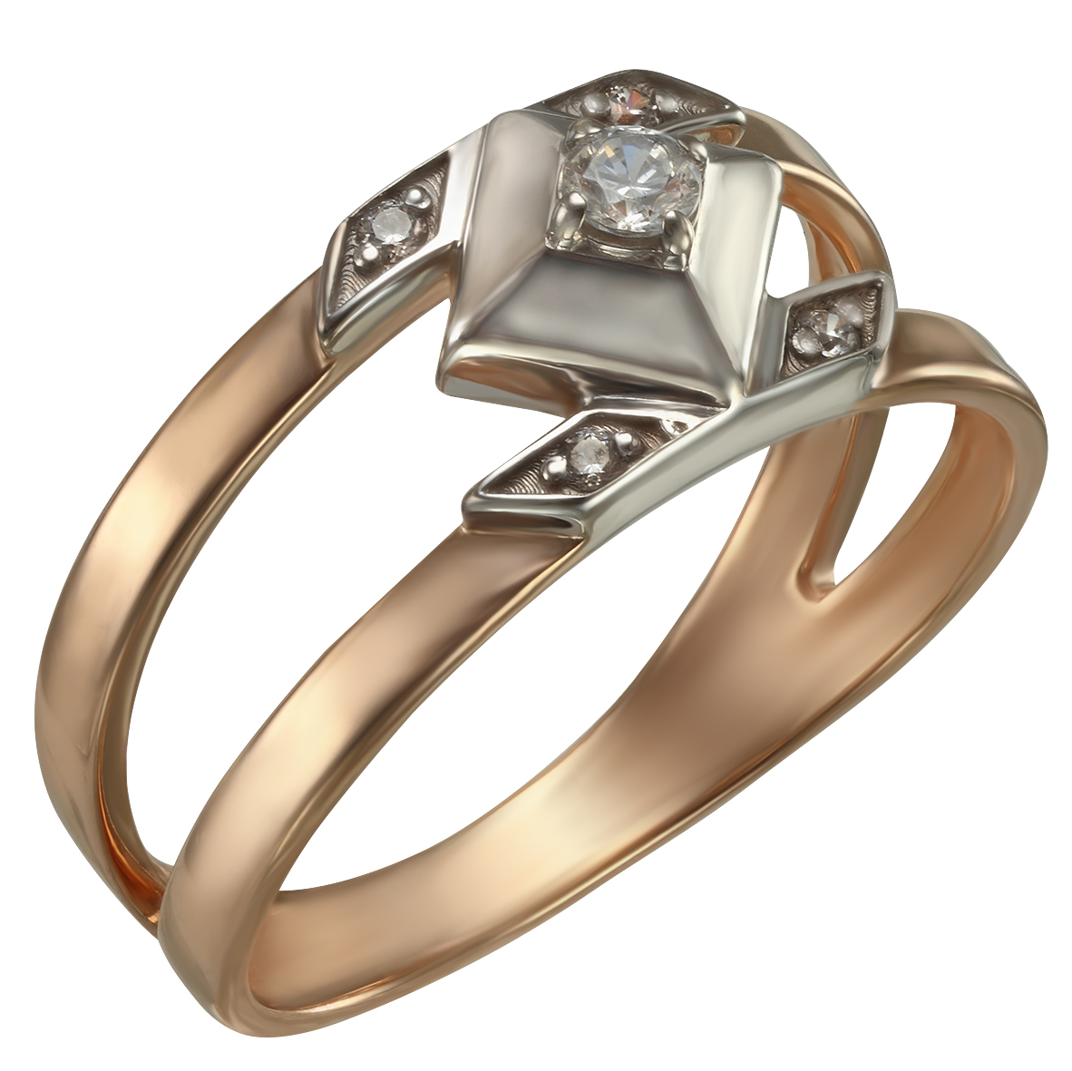 

Золотое кольцо с фианитами Tango Jewellery Company 350016 размер 16.5
