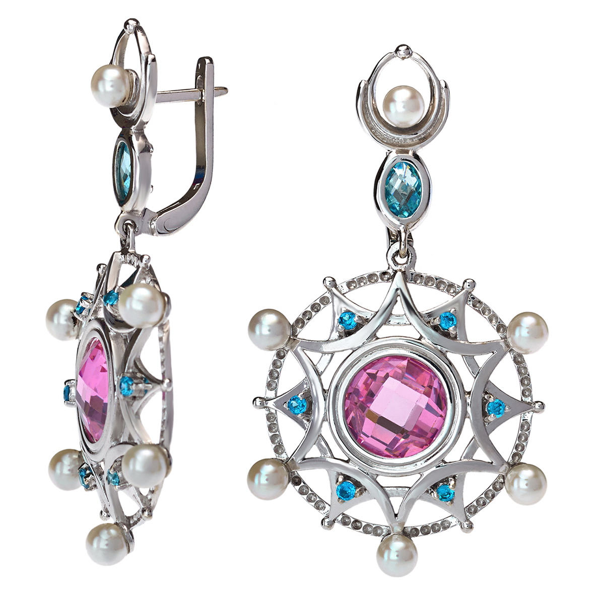 

Серебряные серьги-подвески с жемчугом и фианитами Tango Jewellery Company 430615С