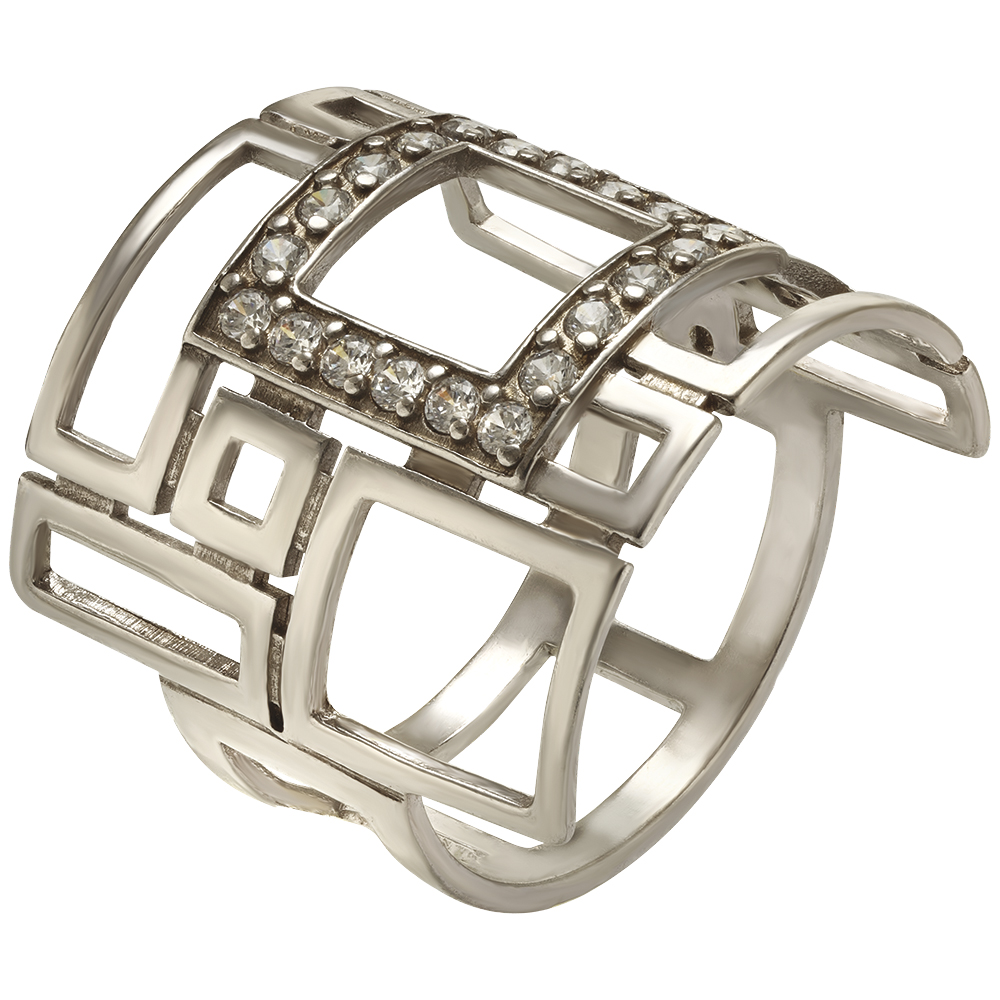 

Серебряное кольцо с фианитами Tango Jewellery Company 320959С размер 17.5