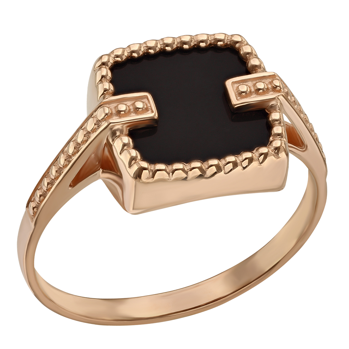 

Золотое кольцо с агатом (ониксом) Tango Jewellery Company 369641 размер 17.5